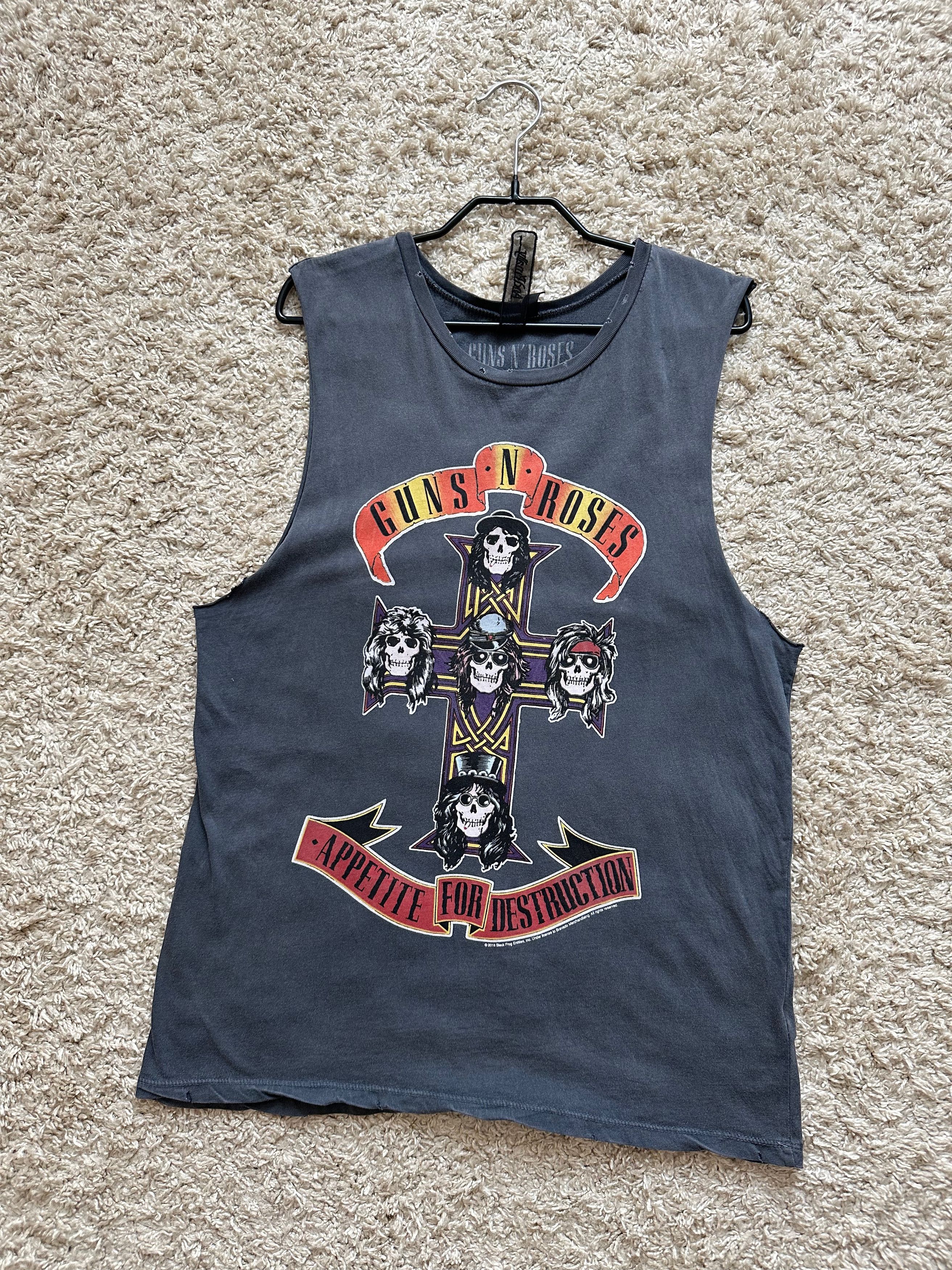 Band Tees REPRINT 1987 Guns'n'Roses UK tour t shirt tee sleeveless Size M / US 6-8 / IT 42-44 - 10 Thumbnail