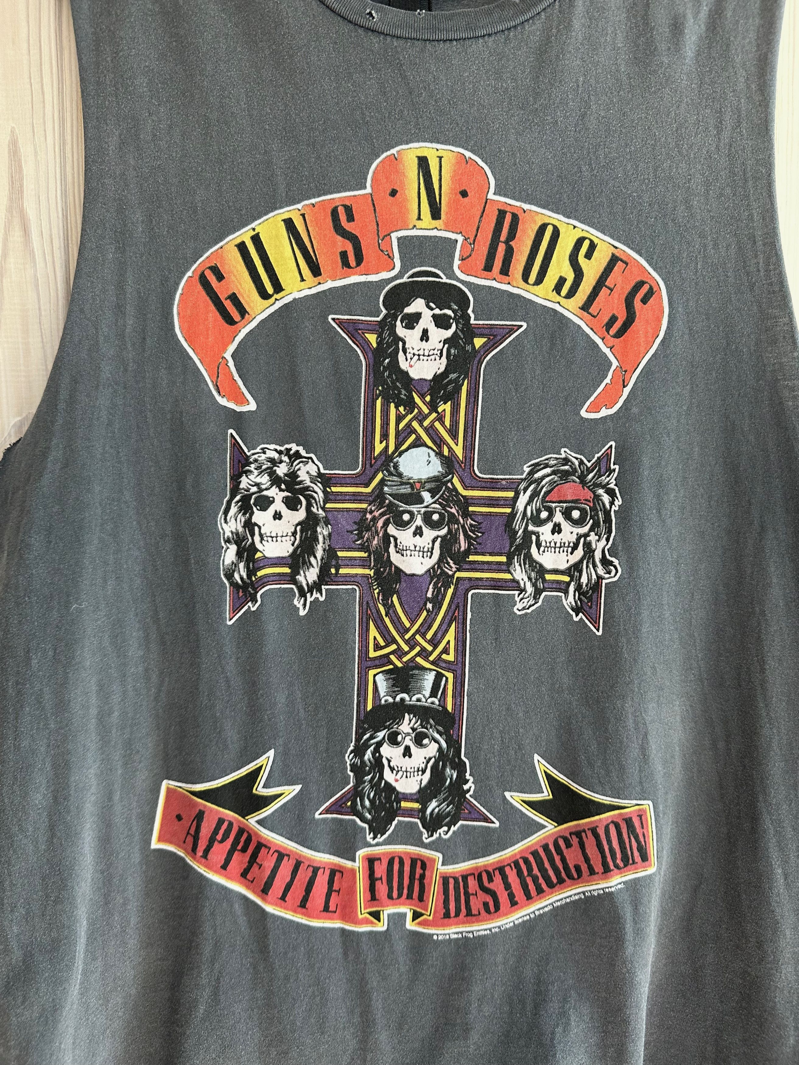 Band Tees REPRINT 1987 Guns'n'Roses UK tour t shirt tee sleeveless Size M / US 6-8 / IT 42-44 - 4 Thumbnail