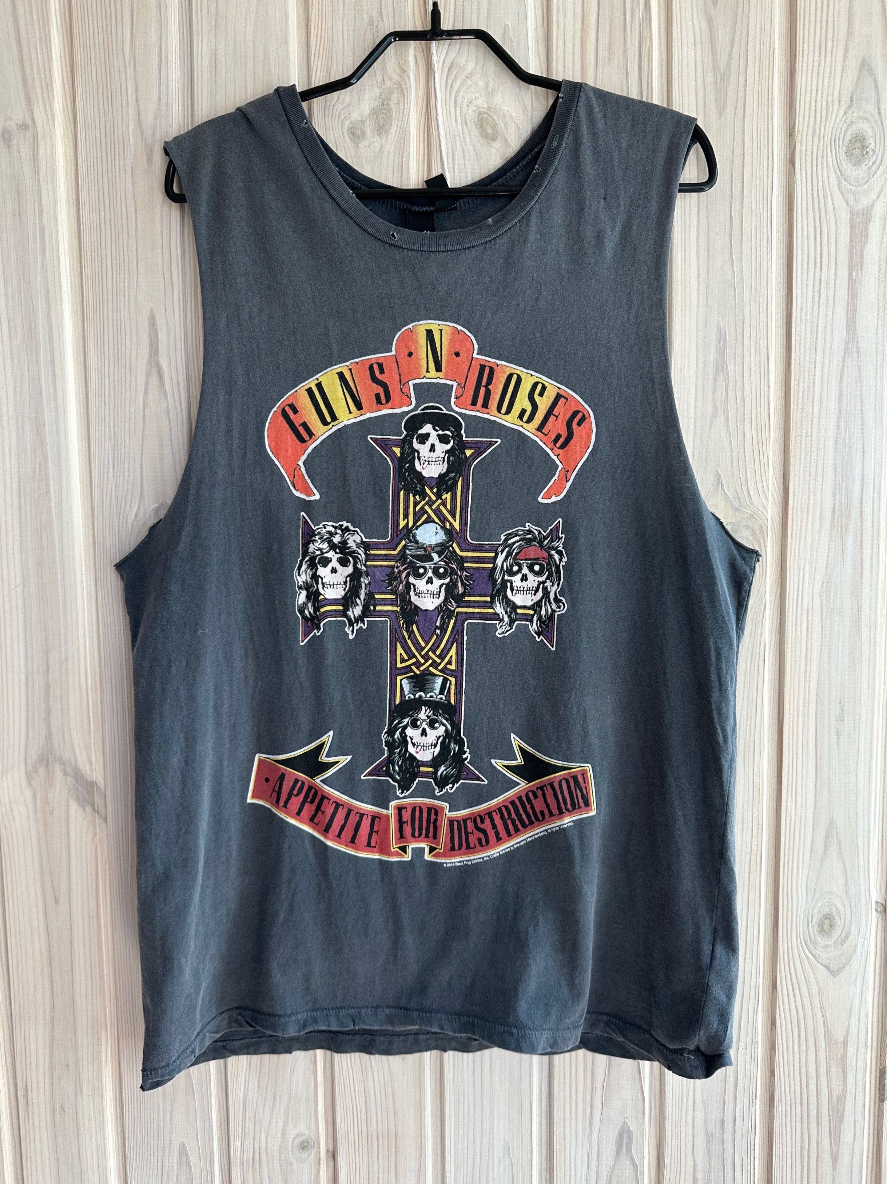 Band Tees REPRINT 1987 Guns'n'Roses UK tour t shirt tee sleeveless Size M / US 6-8 / IT 42-44 - 2 Thumbnail