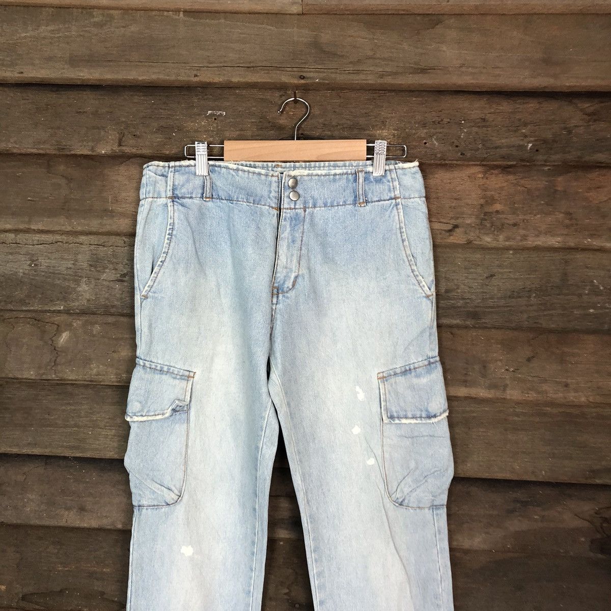 Japanese Brand Page Boy Blue Denim Multipocket Pants #6733 Size US 30 / EU 46 - 2 Thumbnail
