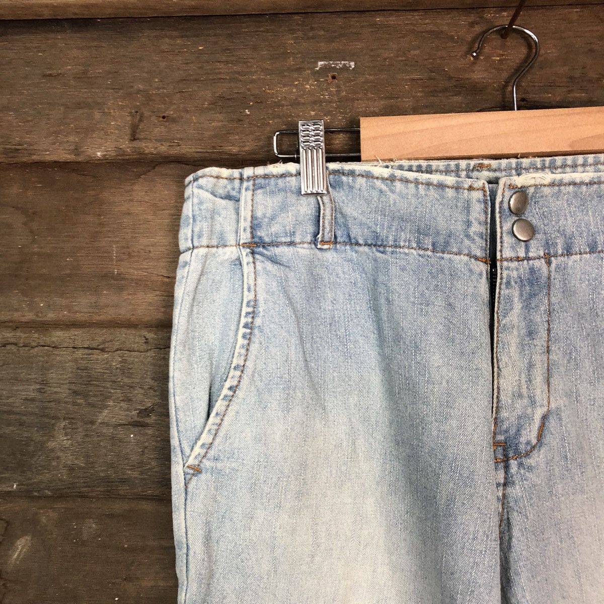 Japanese Brand Page Boy Blue Denim Multipocket Pants #6733 Size US 30 / EU 46 - 6 Thumbnail