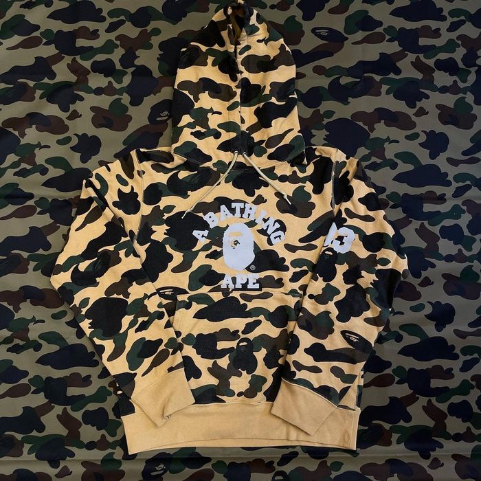 Bape 1ST CAMO COLLEGE PULLOVER HOODIE | Grailed