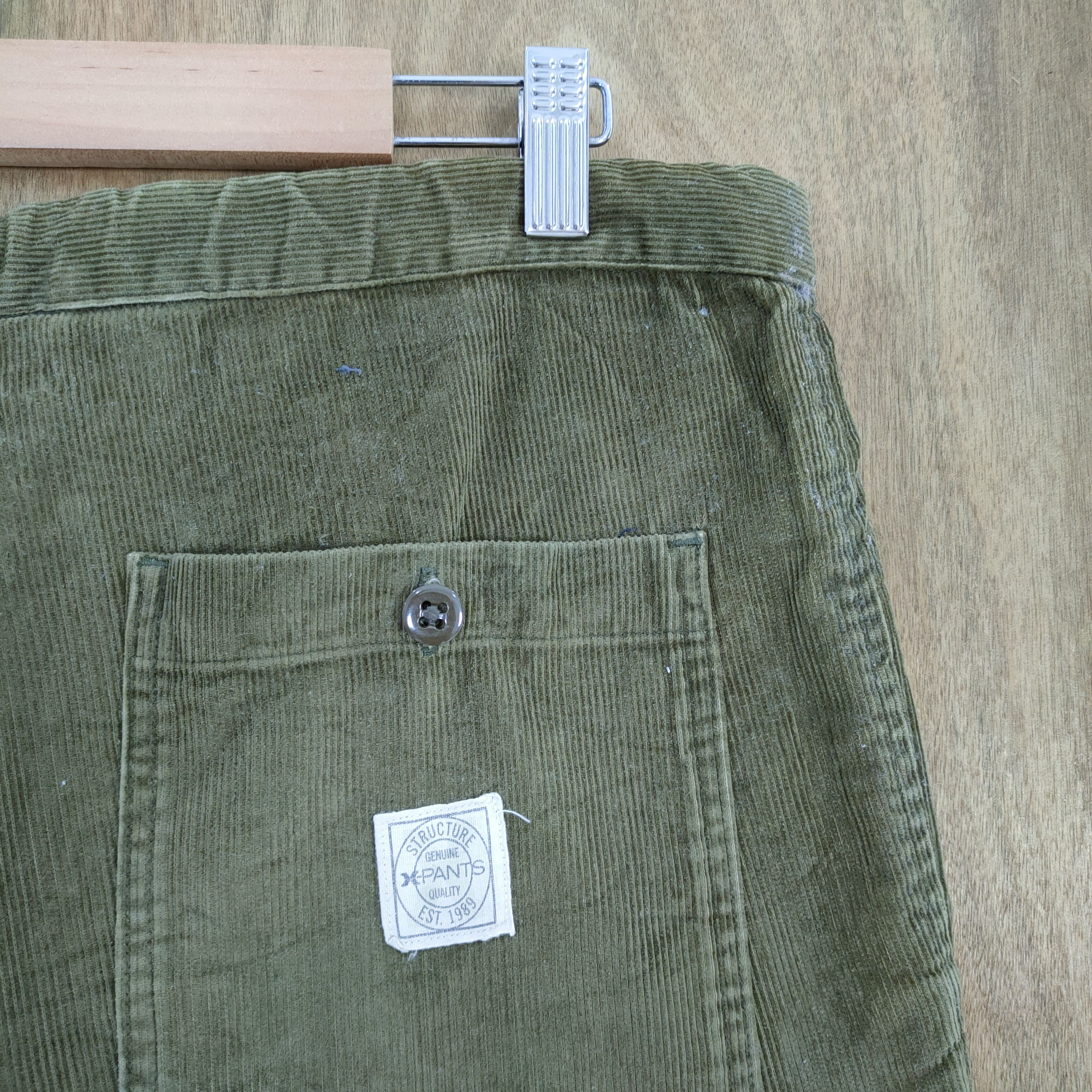 Structure STRUCTURE PANTS GREEN CORDUROY CARGO PANTS Size US 34 / EU 50 - 11 Thumbnail