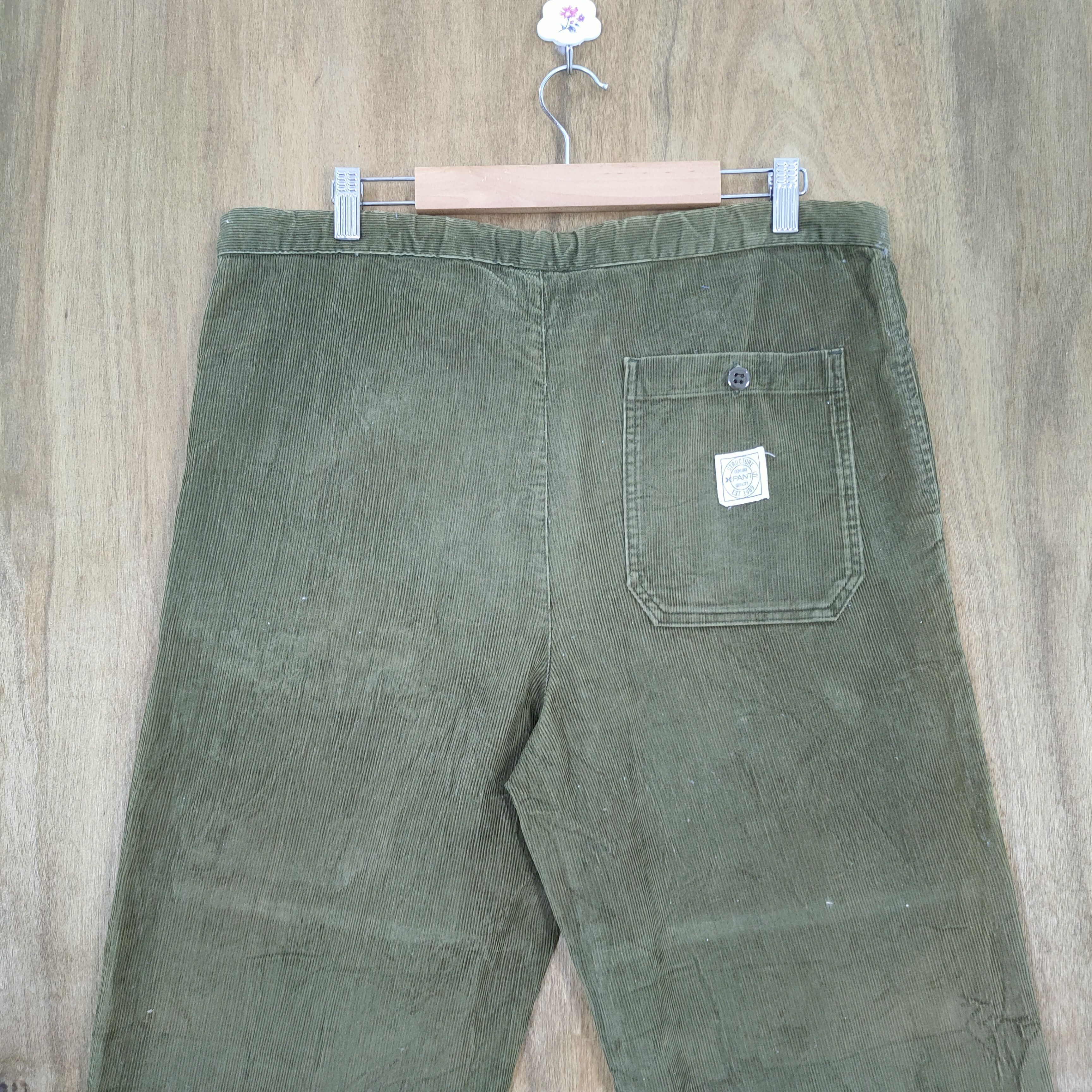 Structure STRUCTURE PANTS GREEN CORDUROY CARGO PANTS Size US 34 / EU 50 - 9 Thumbnail