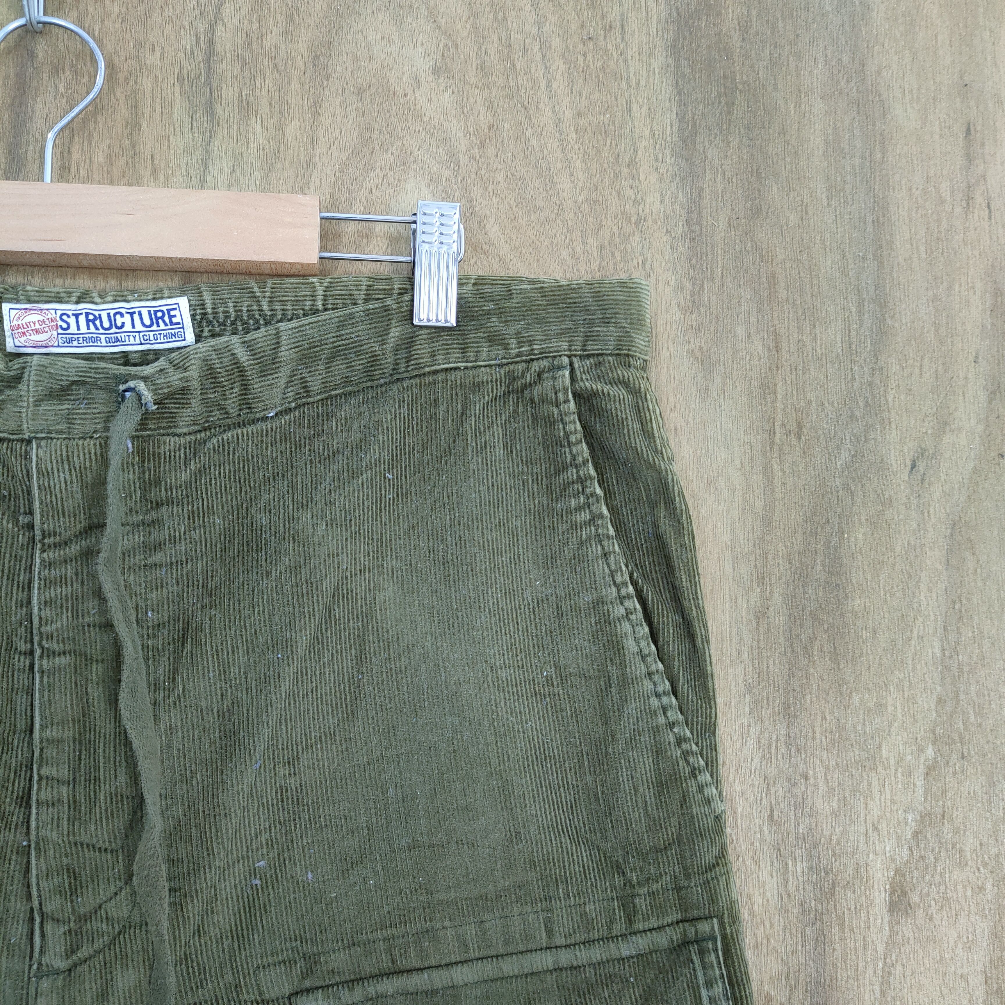 Structure STRUCTURE PANTS GREEN CORDUROY CARGO PANTS Size US 34 / EU 50 - 5 Thumbnail