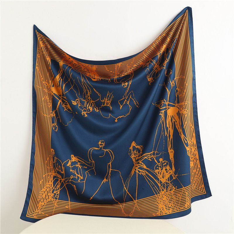Jewelry Elegant Hijab Neckerchief Square Scarf Size ONE SIZE - 2 Thumbnail