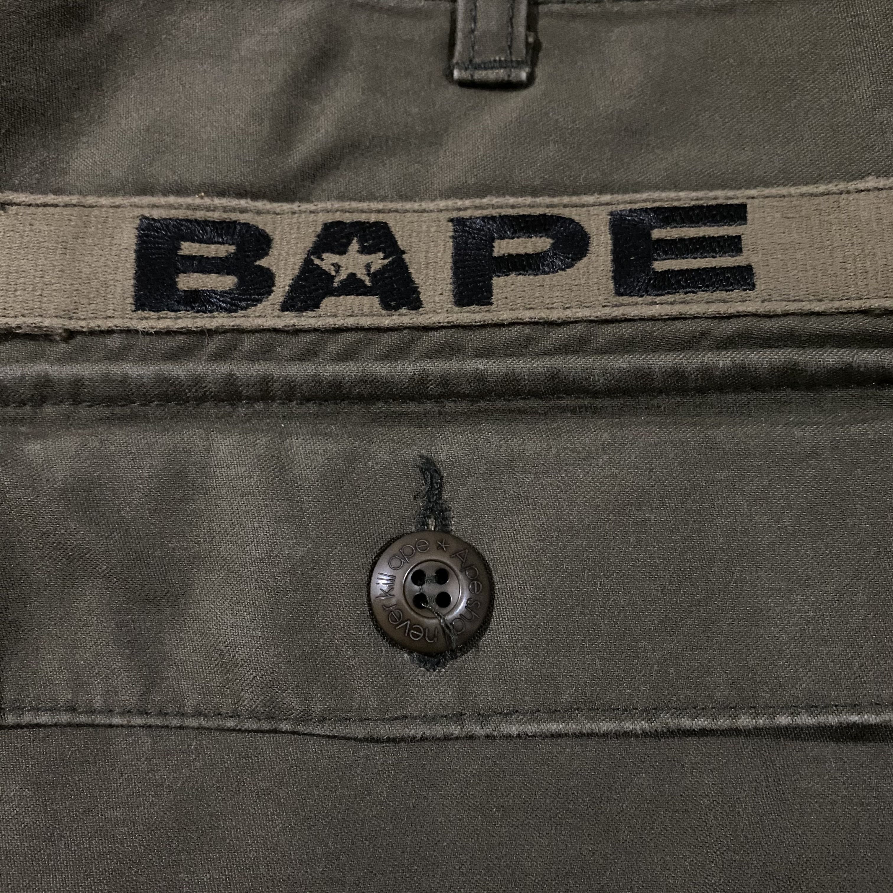 Bape A Bathing Ape Army Design Pants Size US 31 - 3 Thumbnail