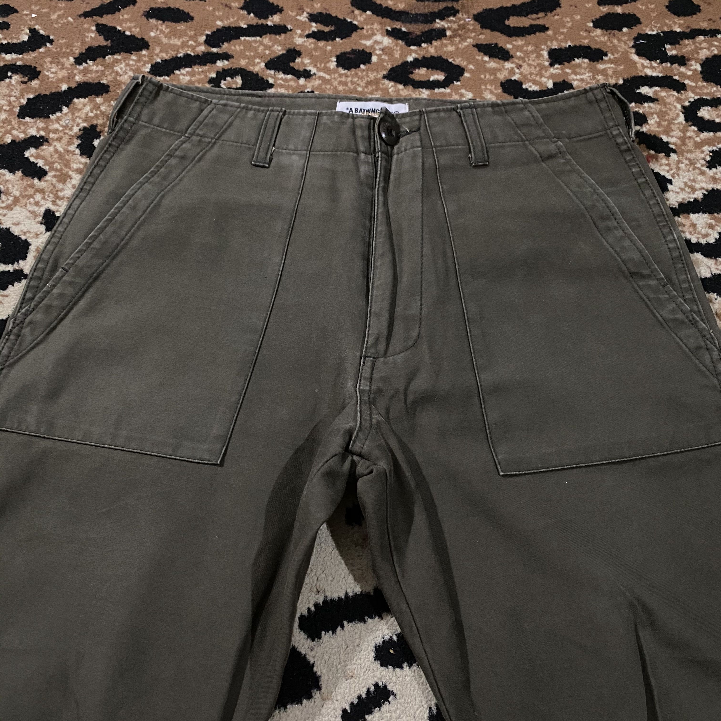 Bape A Bathing Ape Army Design Pants Size US 31 - 5 Thumbnail