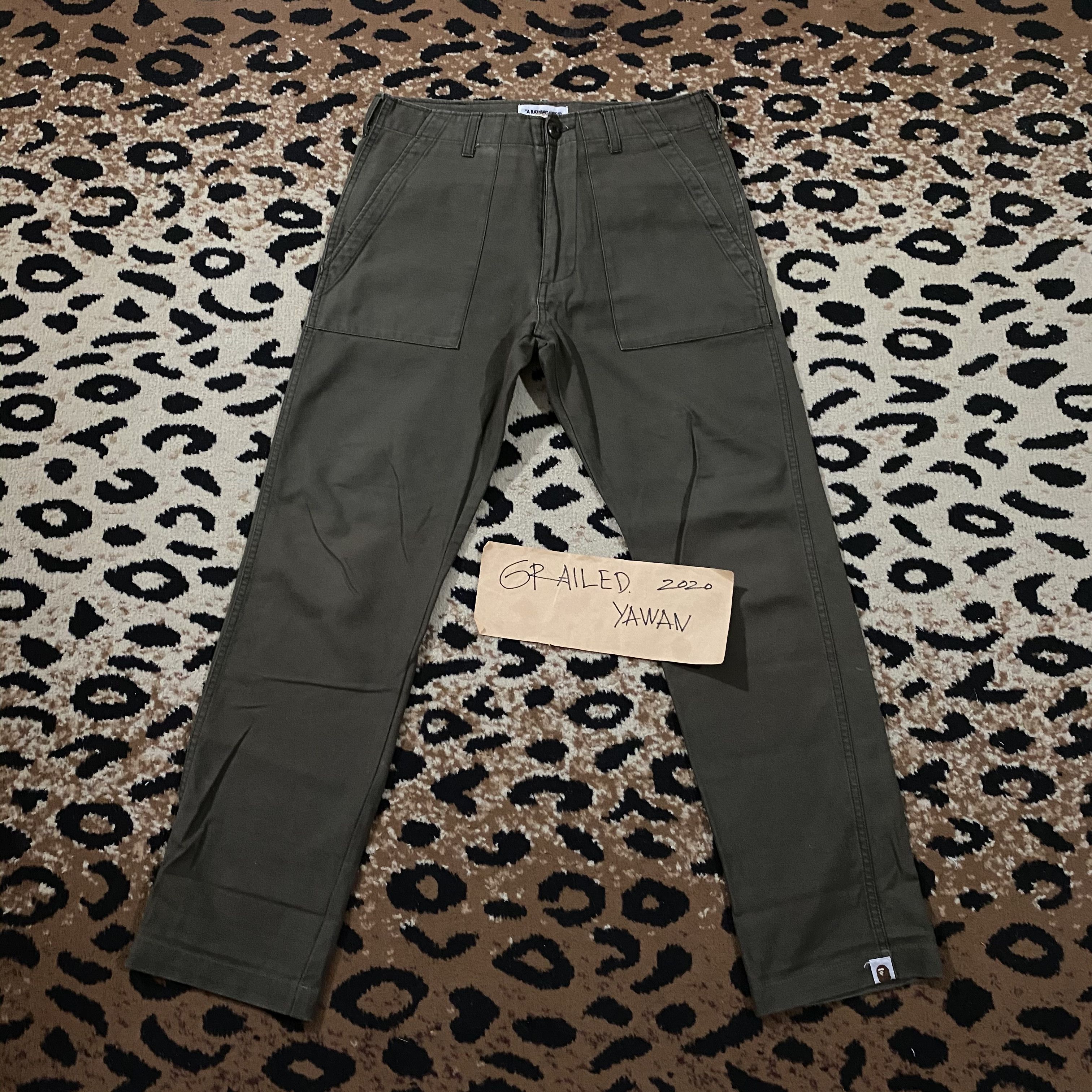 Bape A Bathing Ape Army Design Pants Size US 31 - 4 Thumbnail