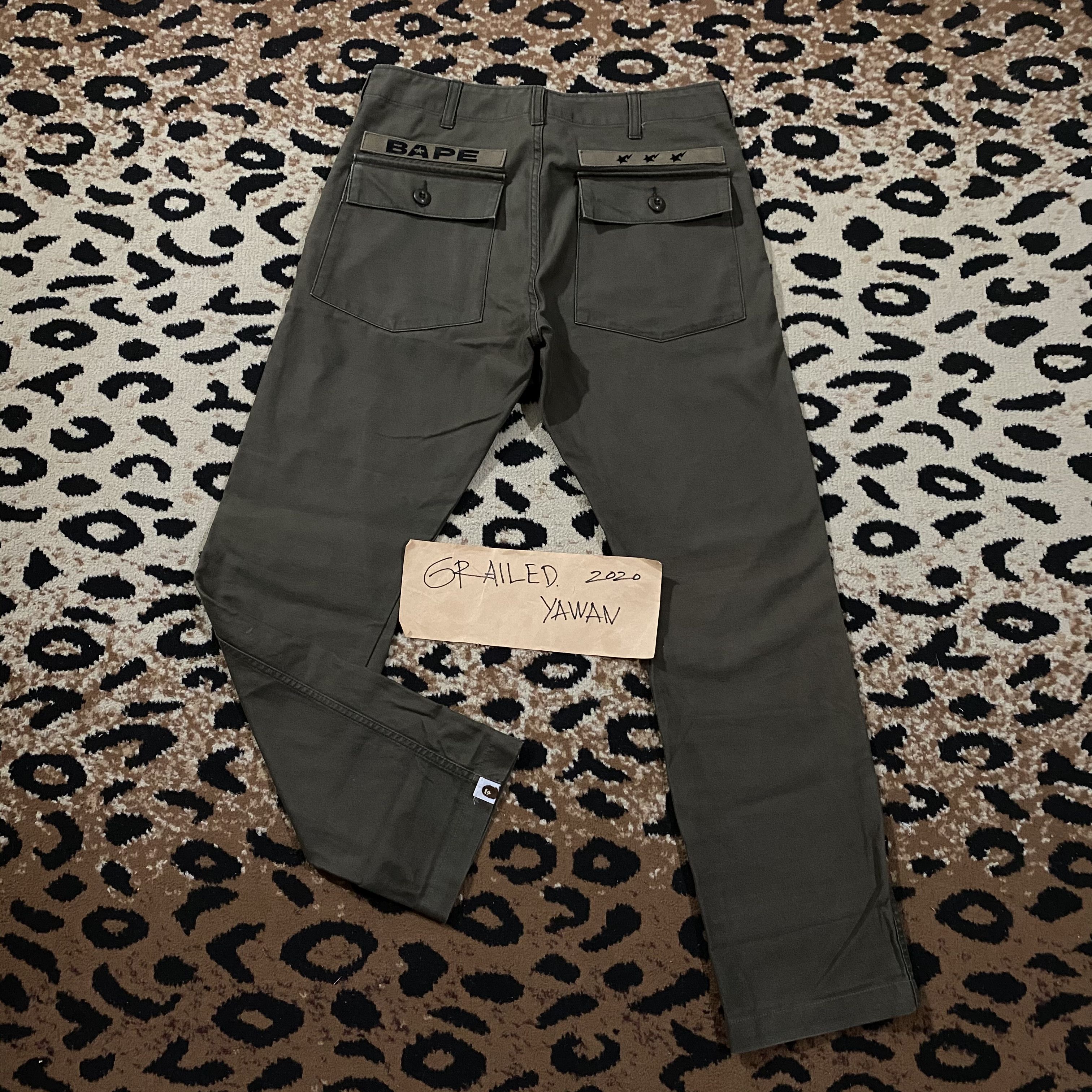Bape A Bathing Ape Army Design Pants Size US 31 - 1 Thumbnail