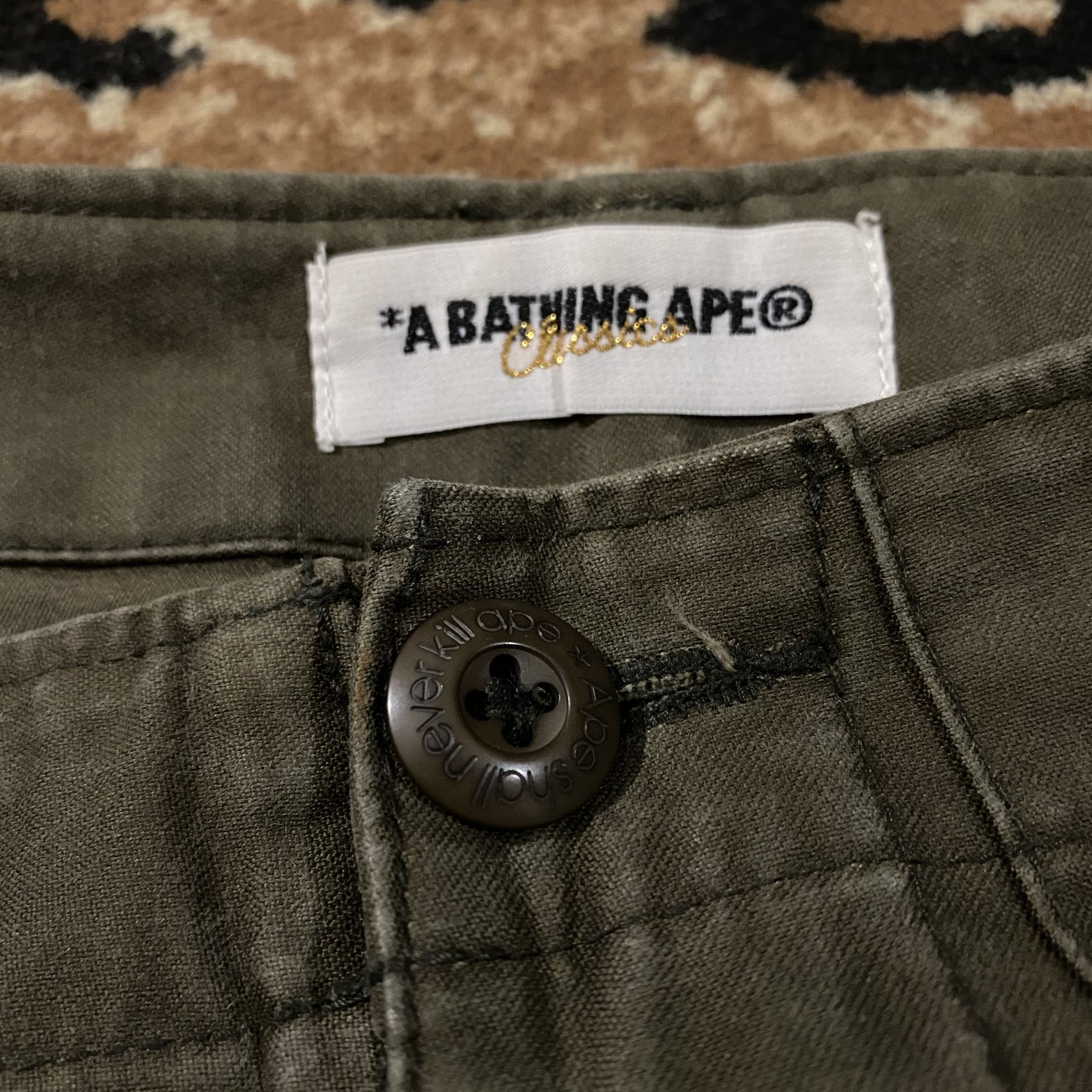 Bape A Bathing Ape Army Design Pants Size US 31 - 7 Thumbnail