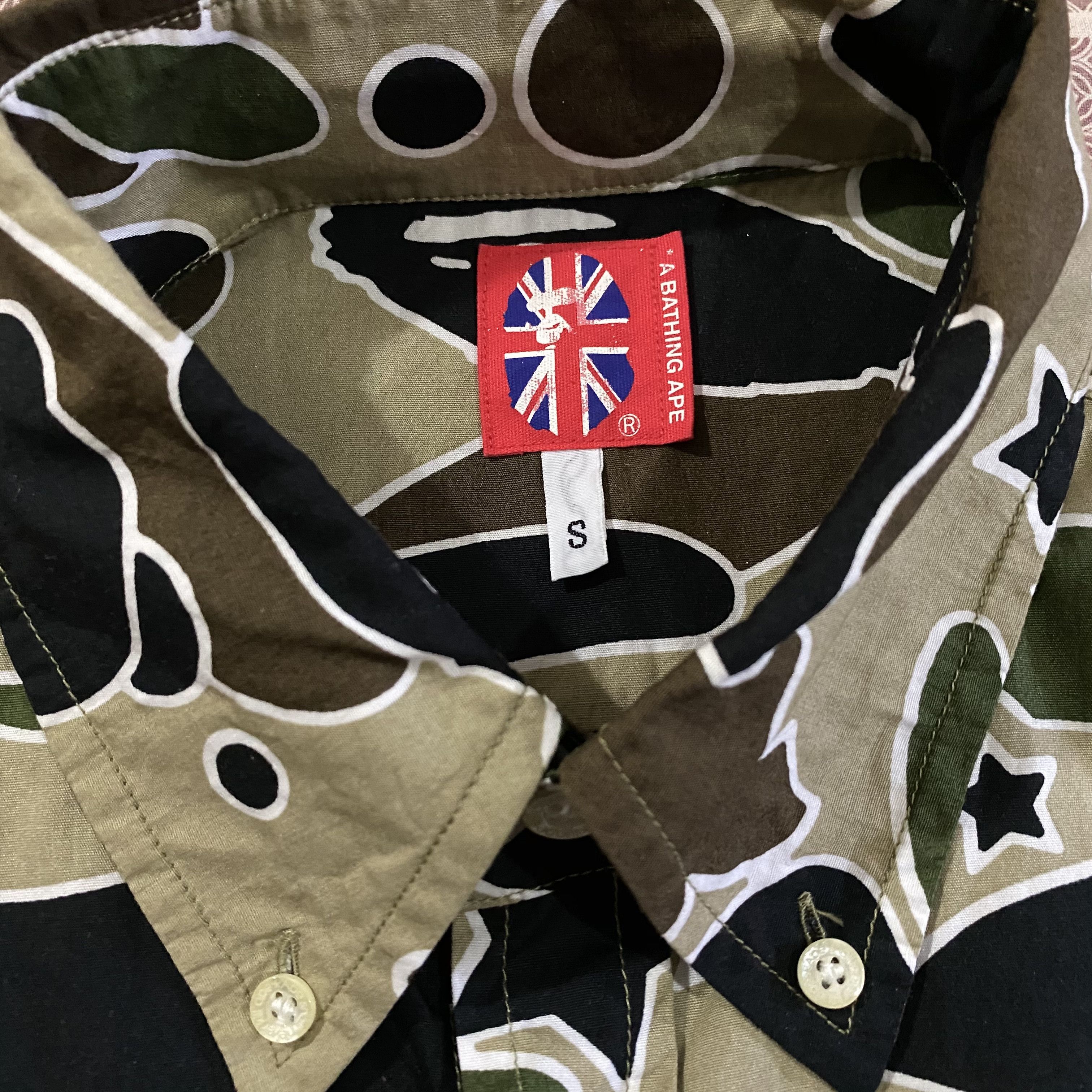 Bape Bape camo button up shirt Size US S / EU 44-46 / 1 - 3 Thumbnail