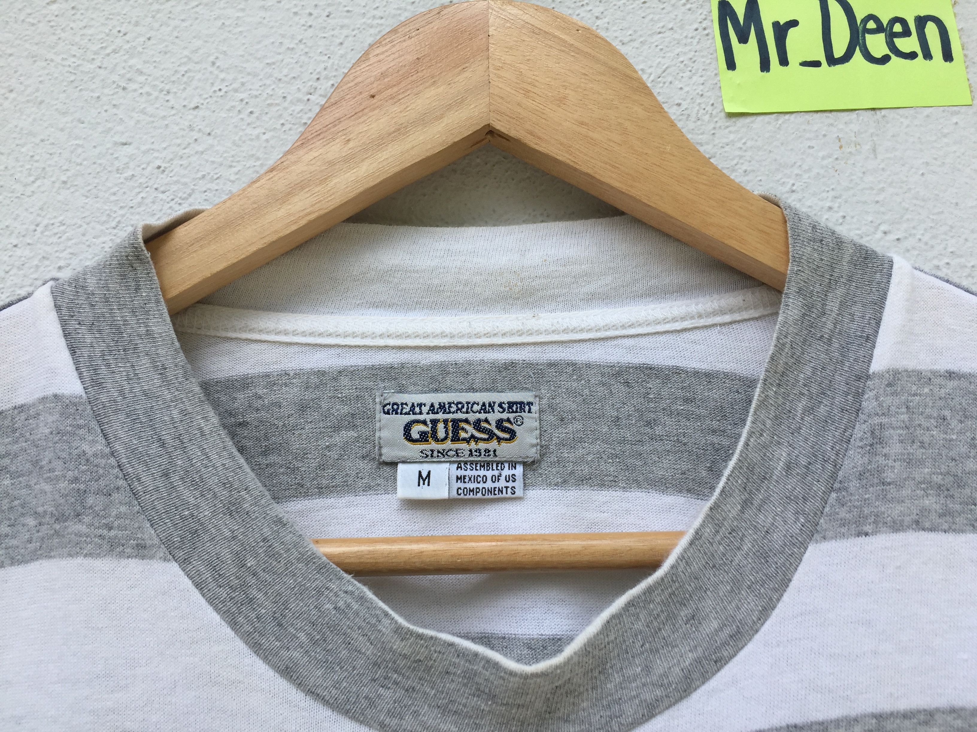 Guess RARE!Vtg 90s Guess Jeans Embroidered Striped Tee Asap Rocky Size US M / EU 48-50 / 2 - 6 Thumbnail