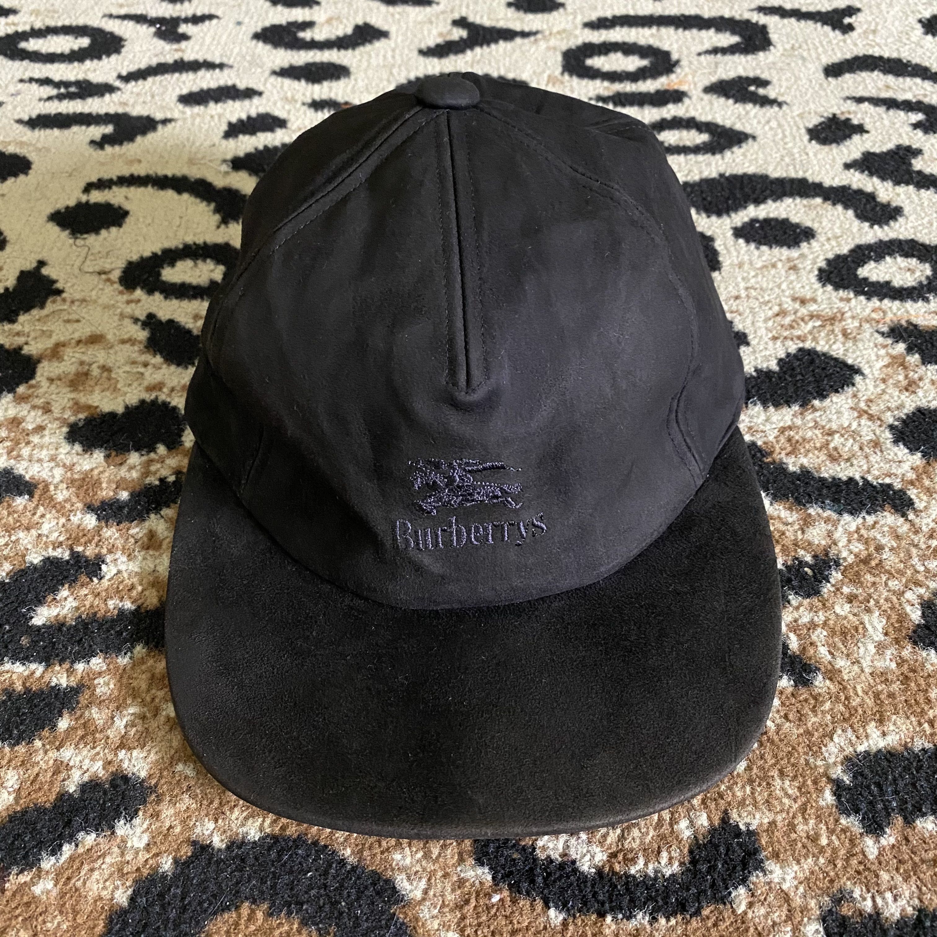 Pre-owned Burberry S Vintage Hats In Black