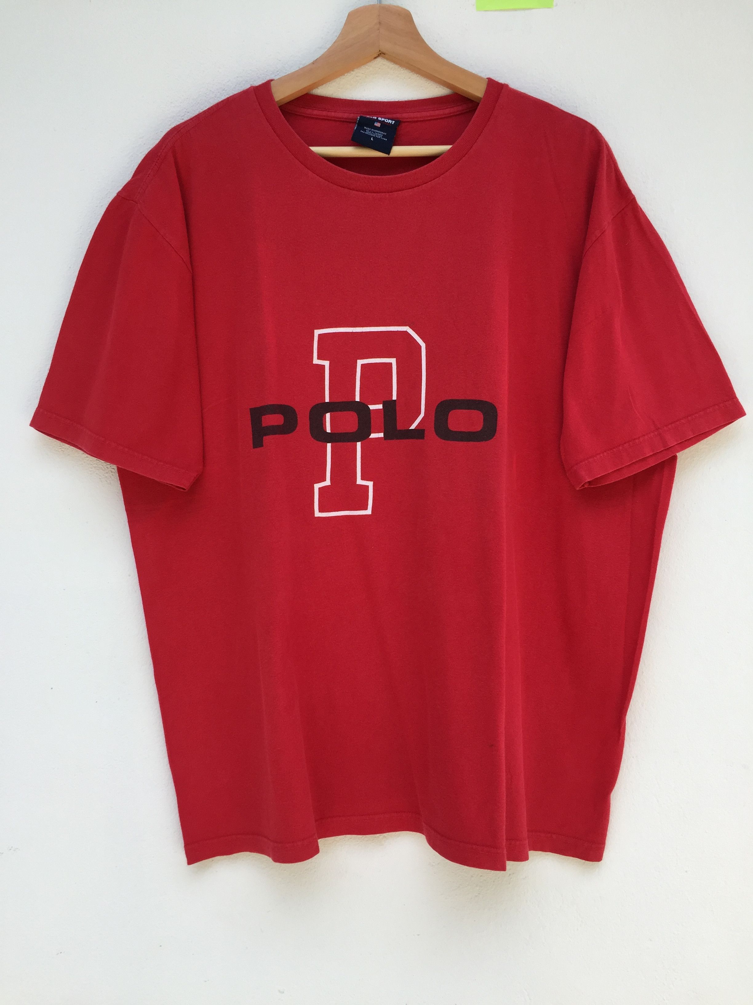 Polo Ralph Lauren Vintage 90s Polo Sport Big Logo Spell Out T Shirt Size US L / EU 52-54 / 3 - 4 Thumbnail