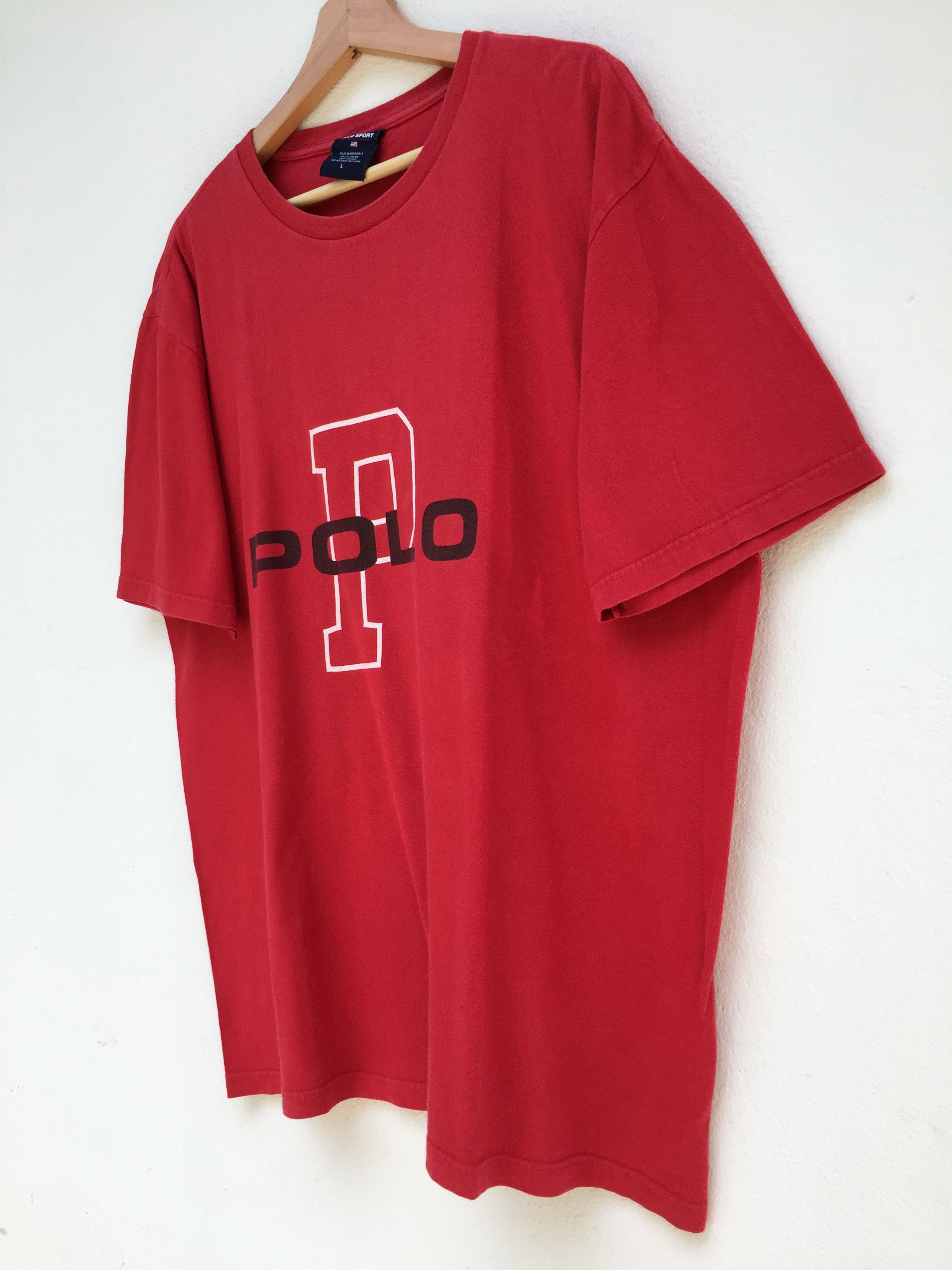 Polo Ralph Lauren Vintage 90s Polo Sport Big Logo Spell Out T Shirt Size US L / EU 52-54 / 3 - 3 Thumbnail
