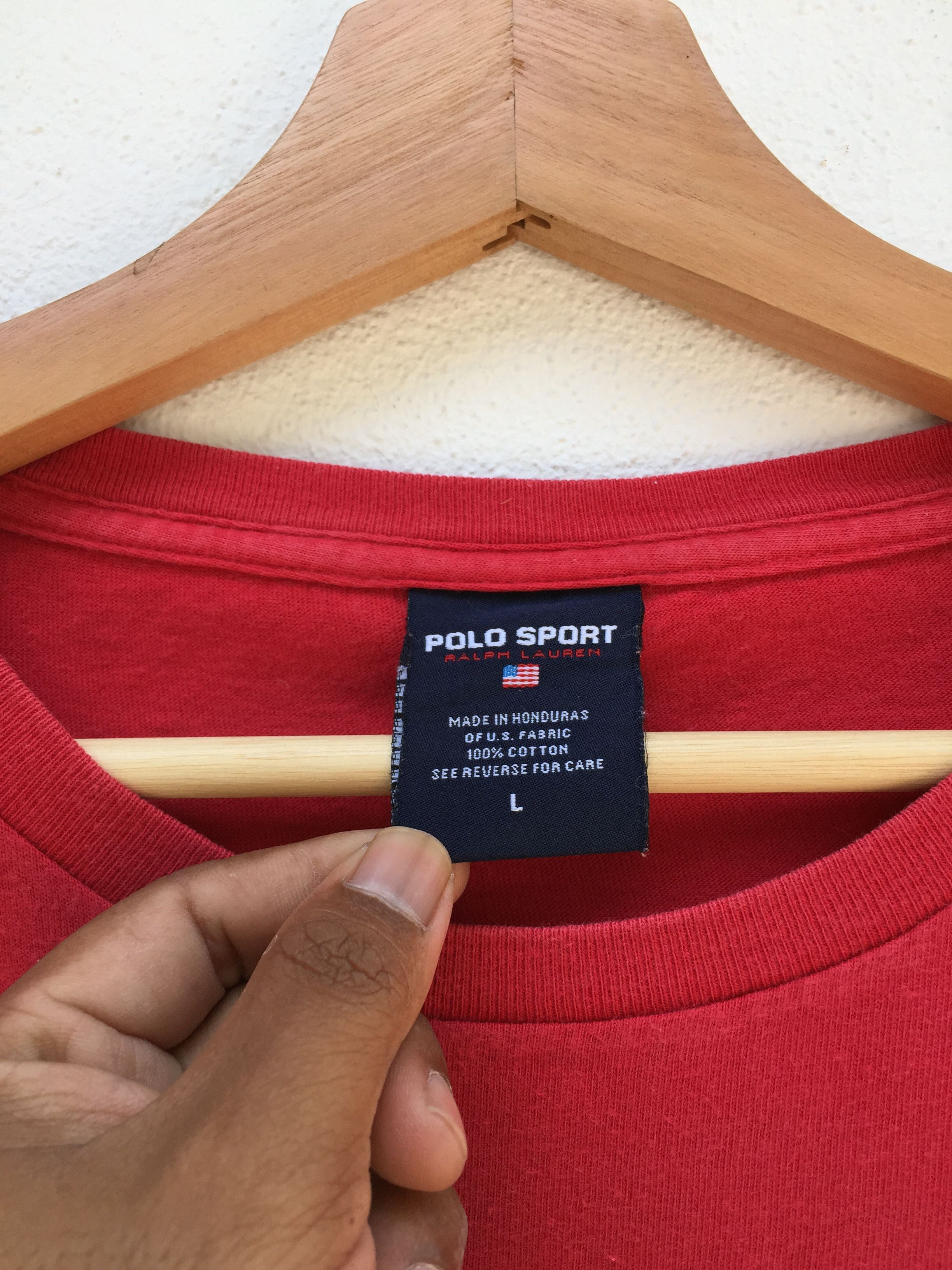 Polo Ralph Lauren Vintage 90s Polo Sport Big Logo Spell Out T Shirt Size US L / EU 52-54 / 3 - 9 Thumbnail