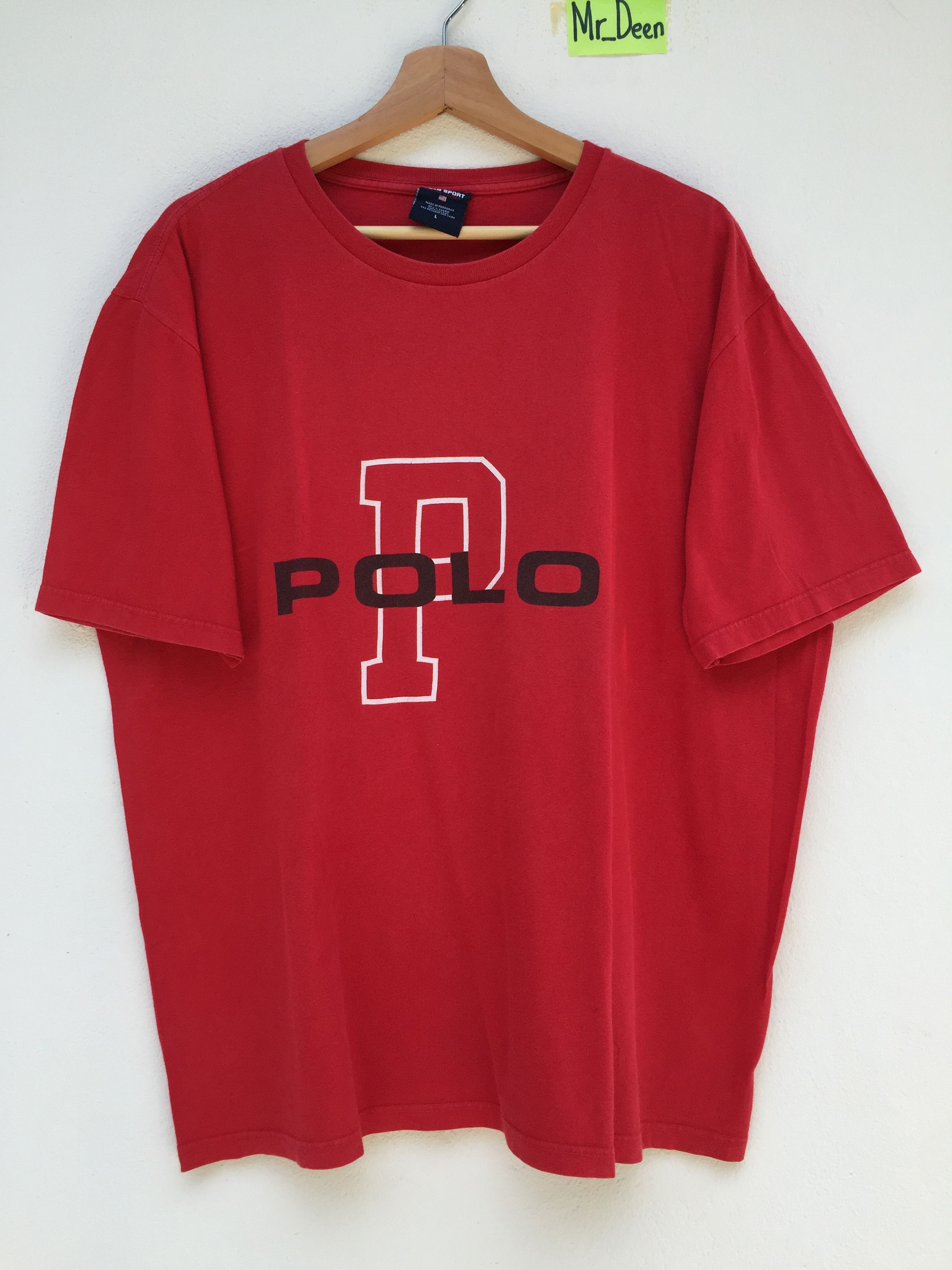 Polo Ralph Lauren Vintage 90s Polo Sport Big Logo Spell Out T Shirt Size US L / EU 52-54 / 3 - 1 Thumbnail