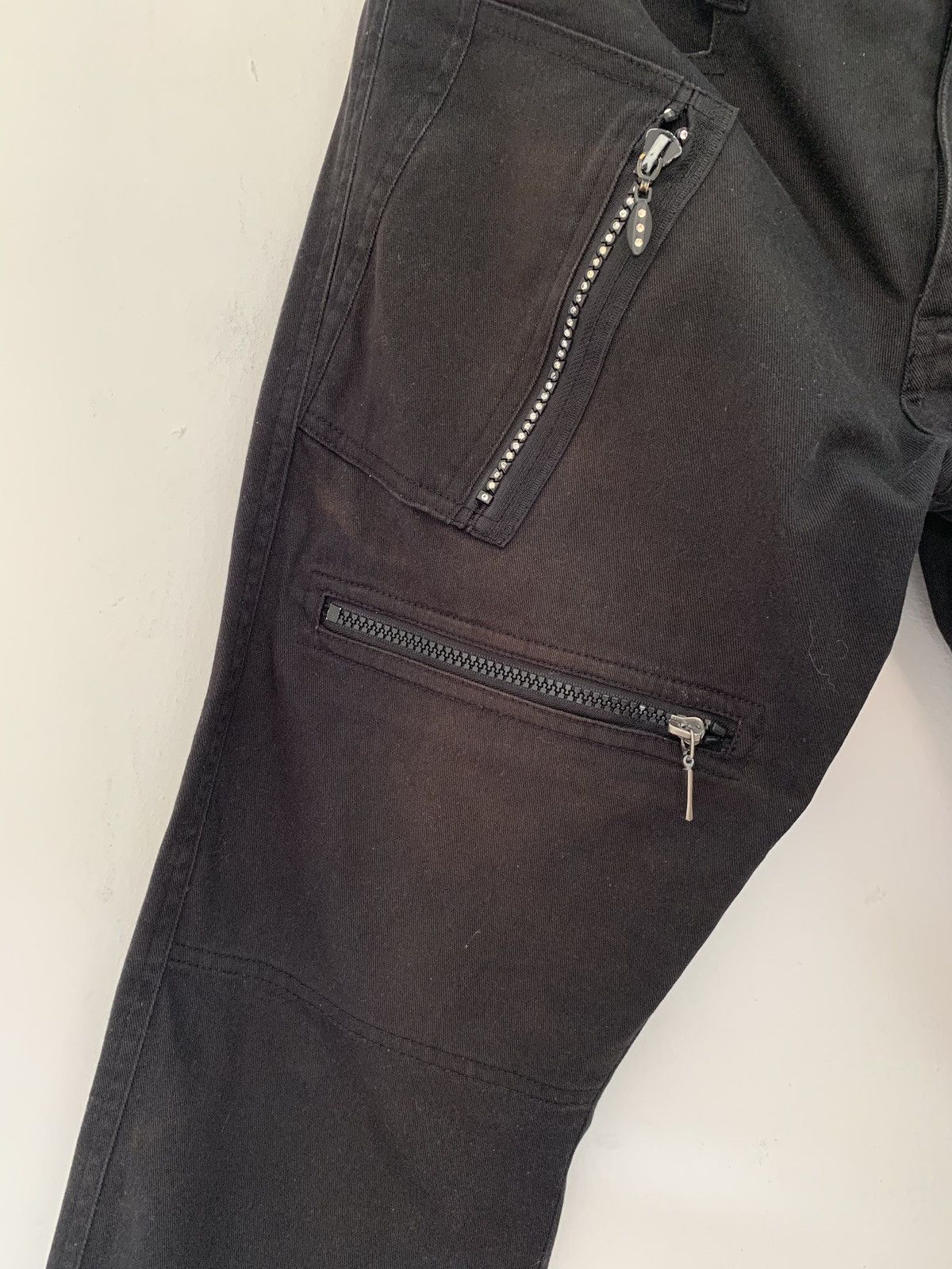 If Six Was Nine × Japanese Brand × Seditionaries 🇯🇵 Semantic Design Black Multi Pocket Pants Size US 31 - 3 Thumbnail