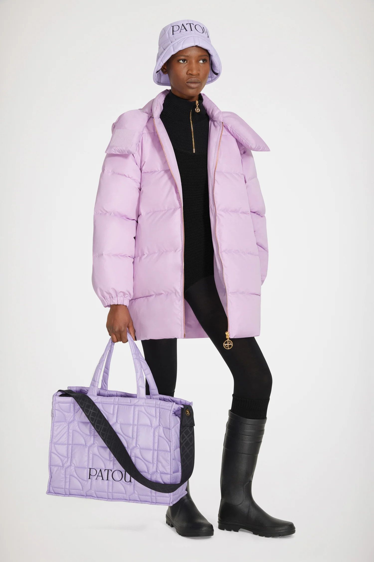 Patou PATOU lavender recycled nylon JP quilted tote bag authentic Size ONE SIZE - 3 Thumbnail