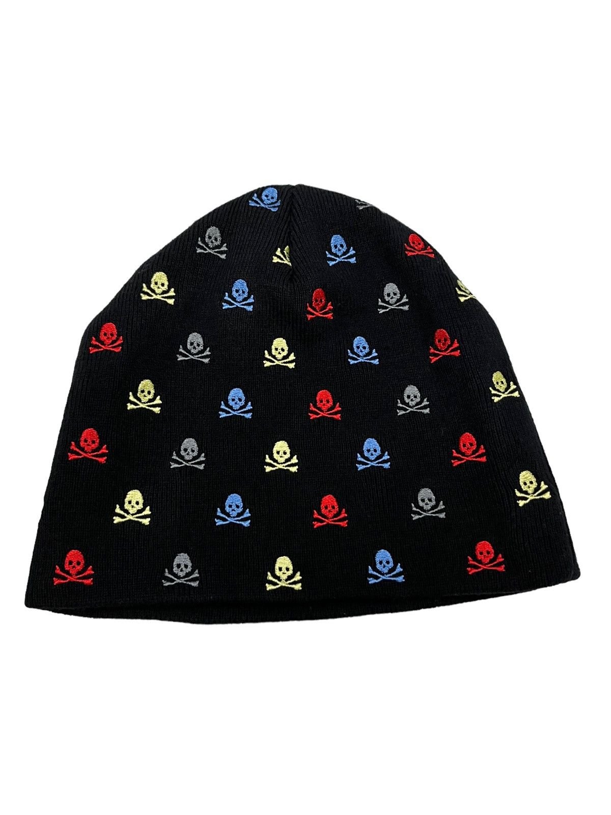 Other DOPE Punk Crossbone Skull AllOver Embroidery Acrylic Beanie Size ONE SIZE - 3 Thumbnail