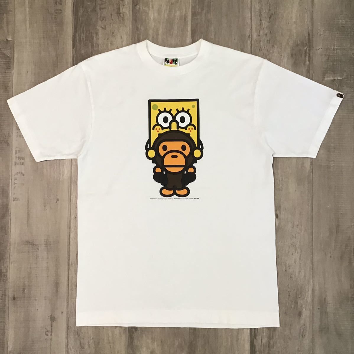 image of Bape × Spongebob Milo T-Shirt A Bathing Ape in White, Men's (Size Medium)