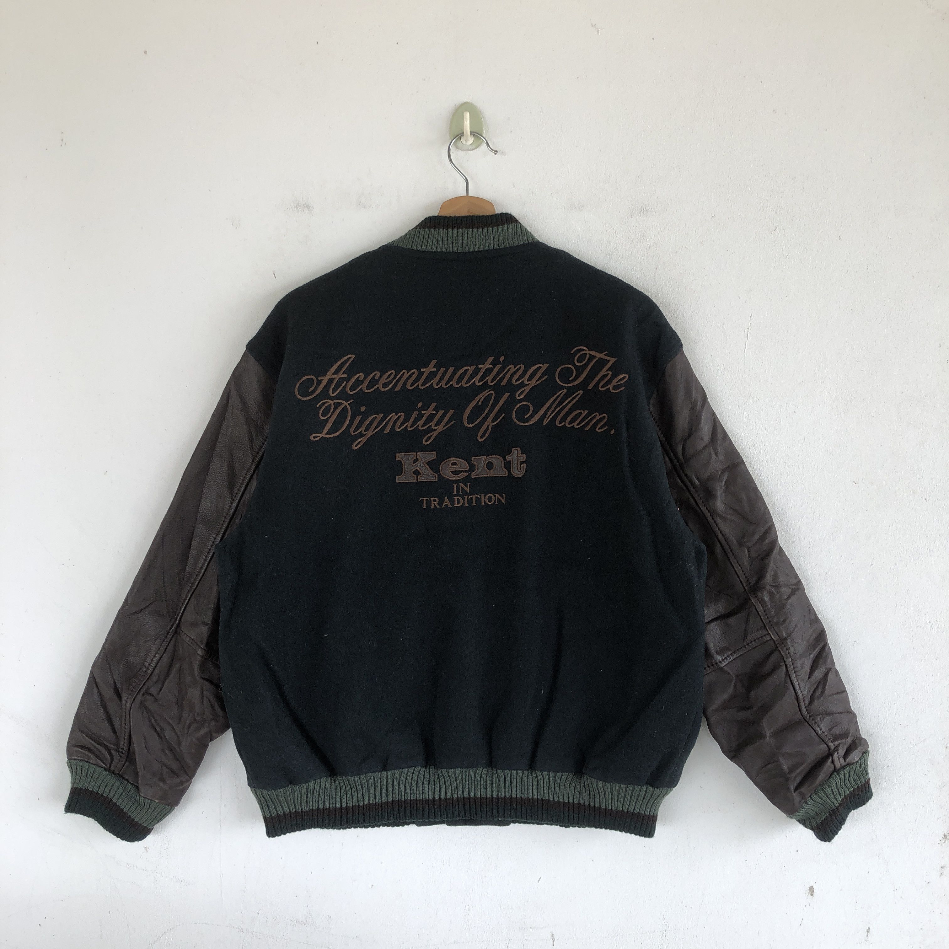 Japanese Brand Vintage Kent Varsity Jackets Letterman Wool Jacket Size US L / EU 52-54 / 3 - 1 Thumbnail