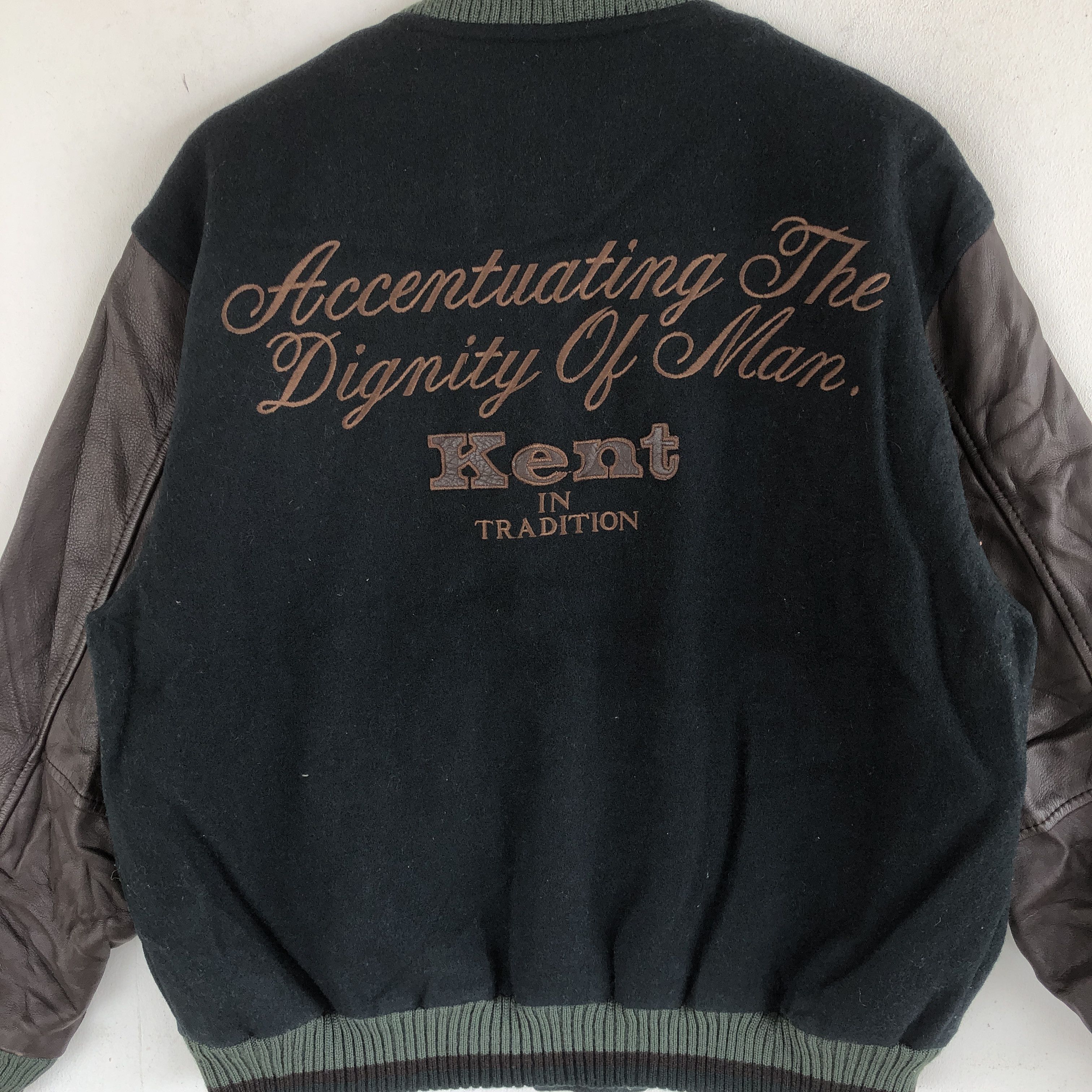 Japanese Brand Vintage Kent Varsity Jackets Letterman Wool Jacket Size US L / EU 52-54 / 3 - 5 Thumbnail