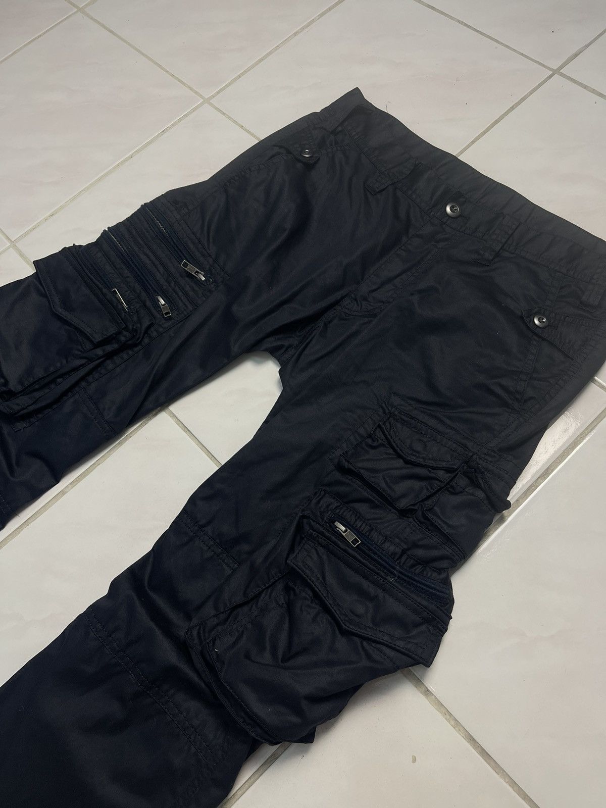 Designer Multi Pocket / Zipper Tactical Pants Size US 32 / EU 48 - 3 Thumbnail