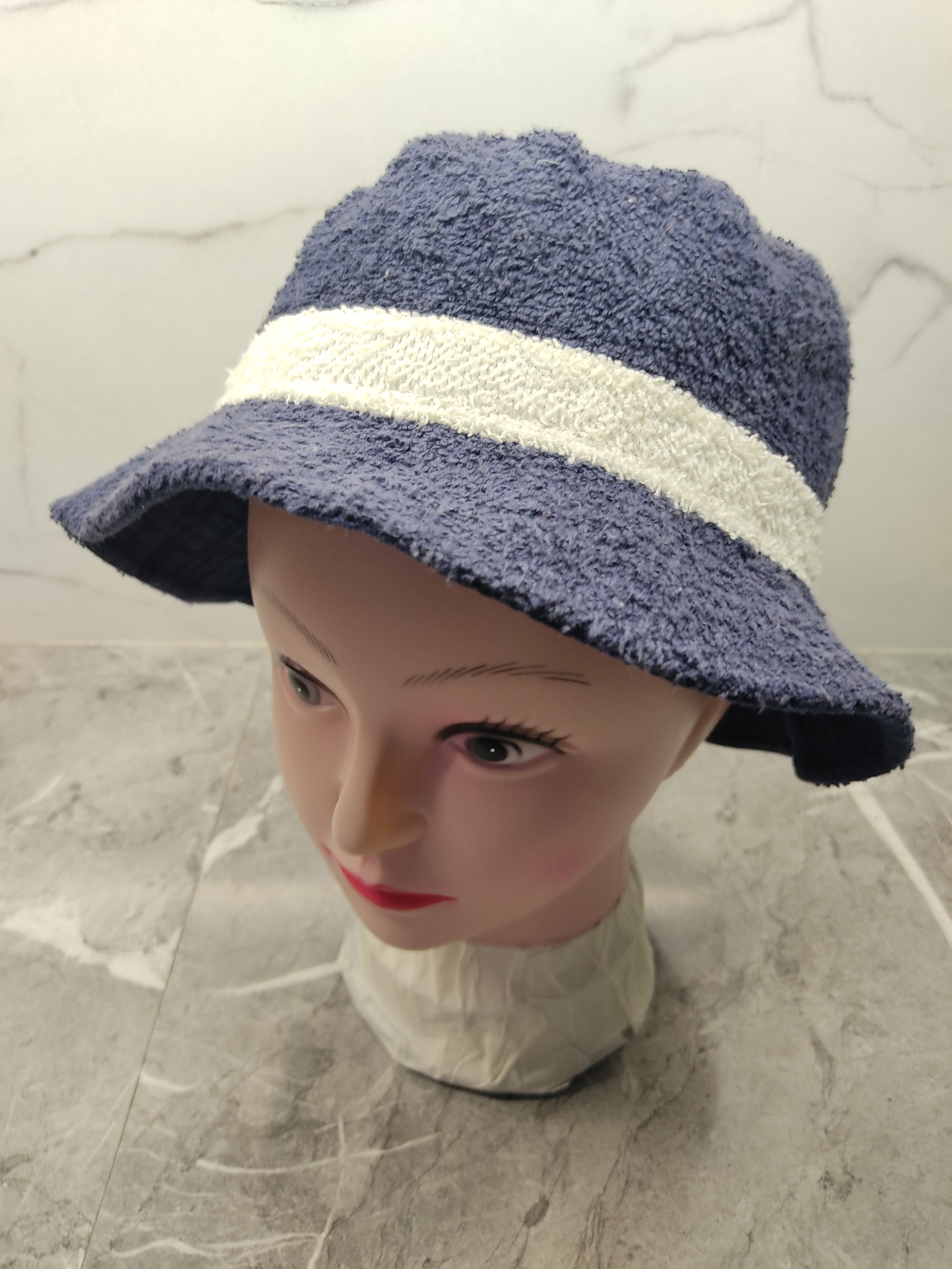 image of Vintage Unbrand Reversible Bucket Hat in Blue, Men's