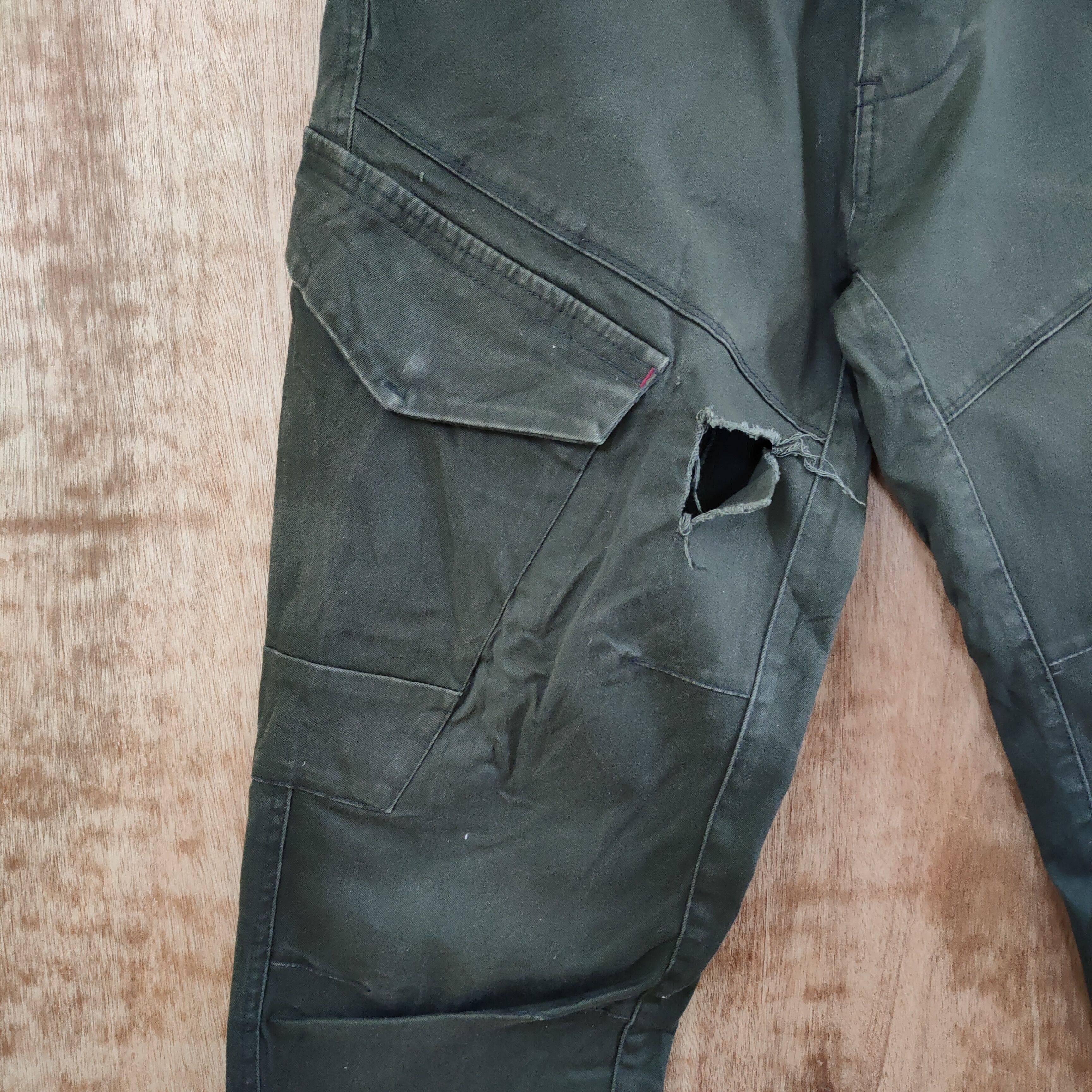 Japanese Brand GENBA XBEC VINTAGE CARGO PANTS/ DAMAGE KNEE Size US 30 / EU 46 - 9 Thumbnail