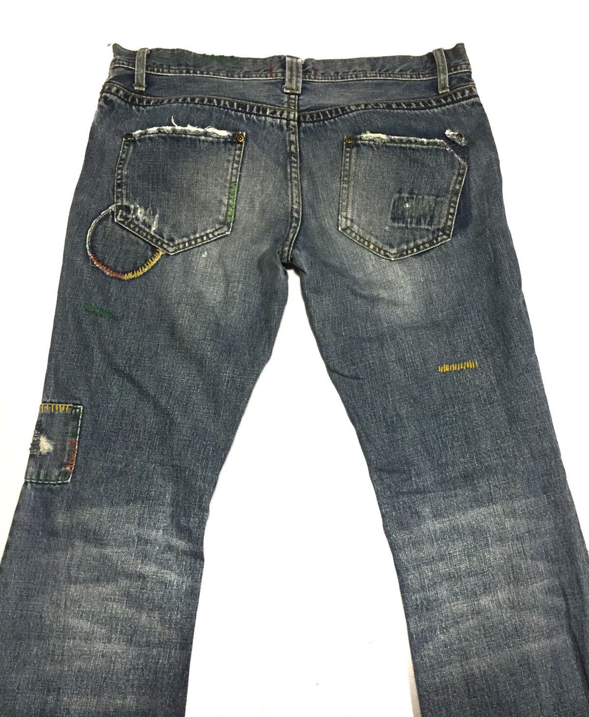 Japanese Brand Japanese brand bootcut pacthwork pant Size US 34 / EU 50 - 4 Thumbnail