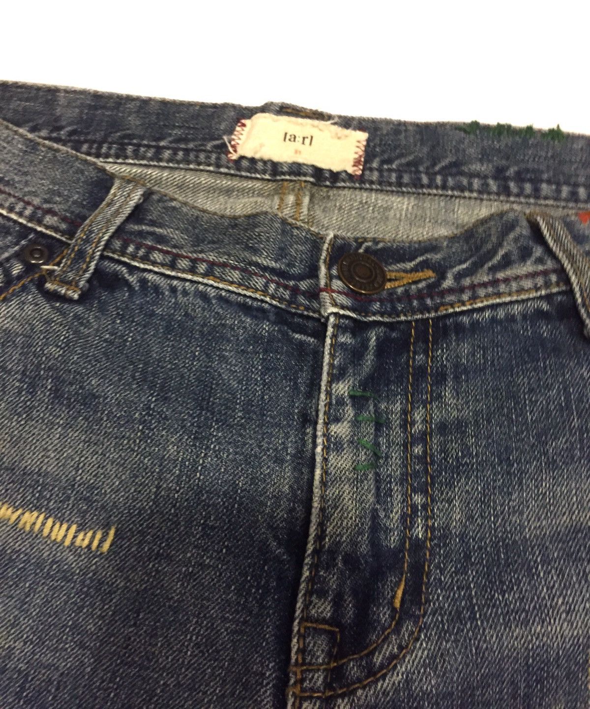 Japanese Brand Japanese brand bootcut pacthwork pant Size US 34 / EU 50 - 2 Thumbnail