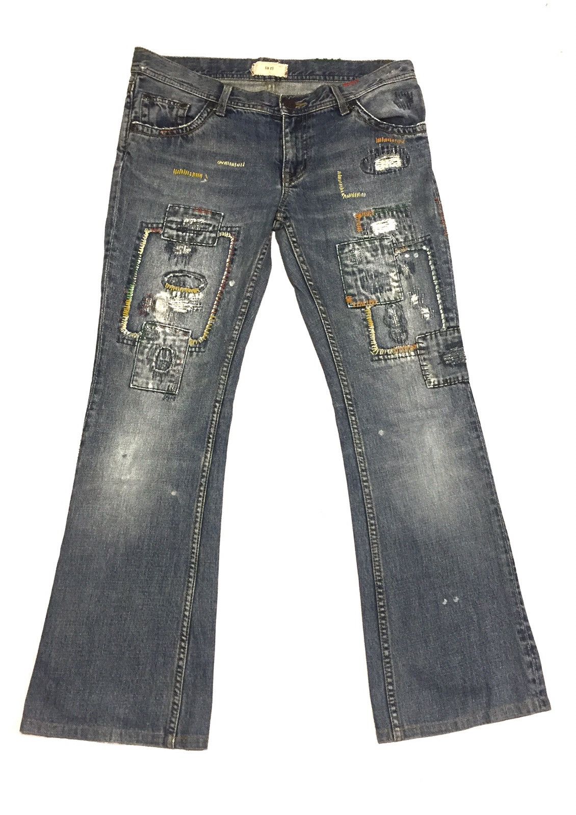Japanese Brand Japanese brand bootcut pacthwork pant Size US 34 / EU 50 - 1 Thumbnail