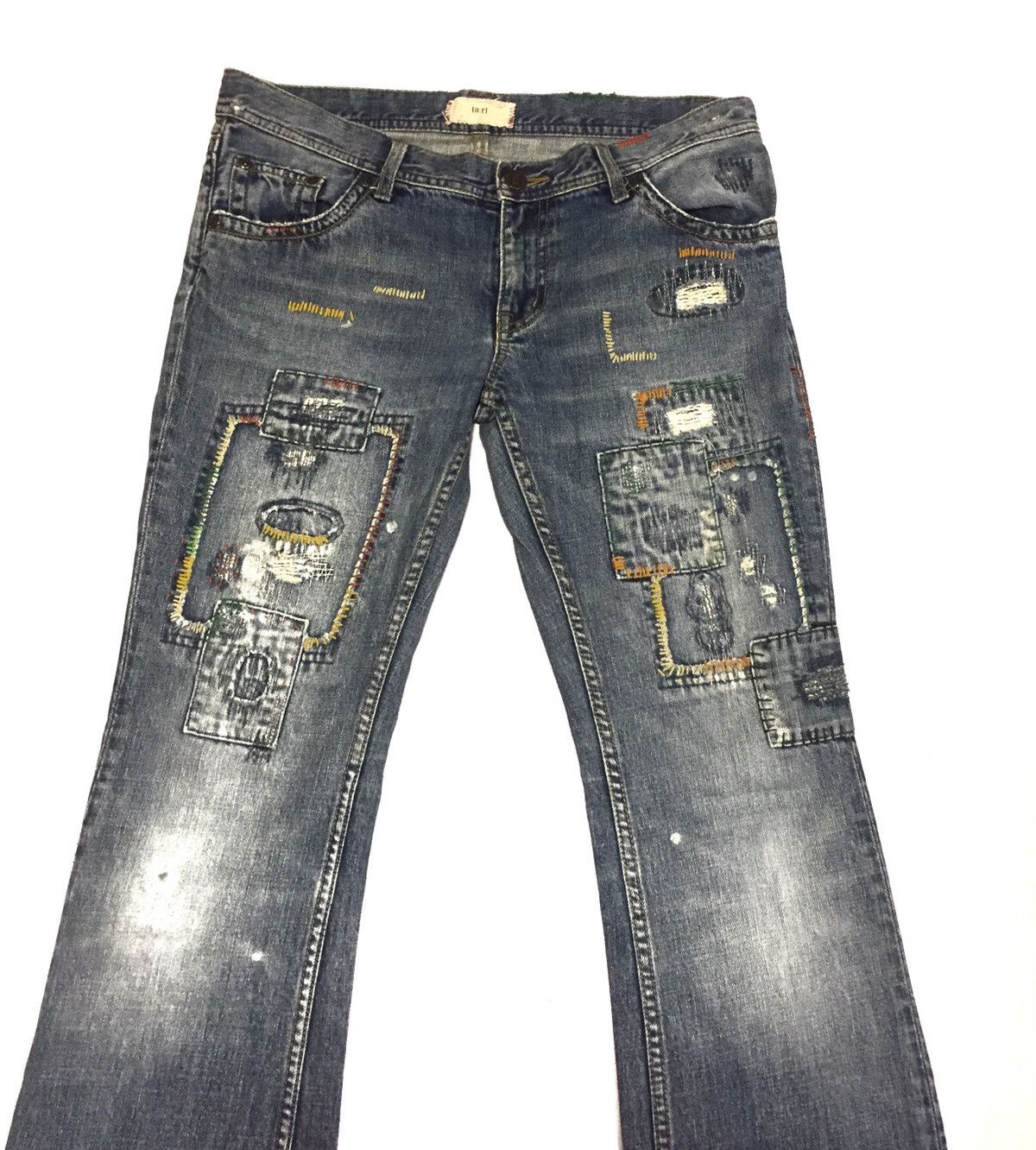 Japanese Brand Japanese brand bootcut pacthwork pant Size US 34 / EU 50 - 5 Thumbnail