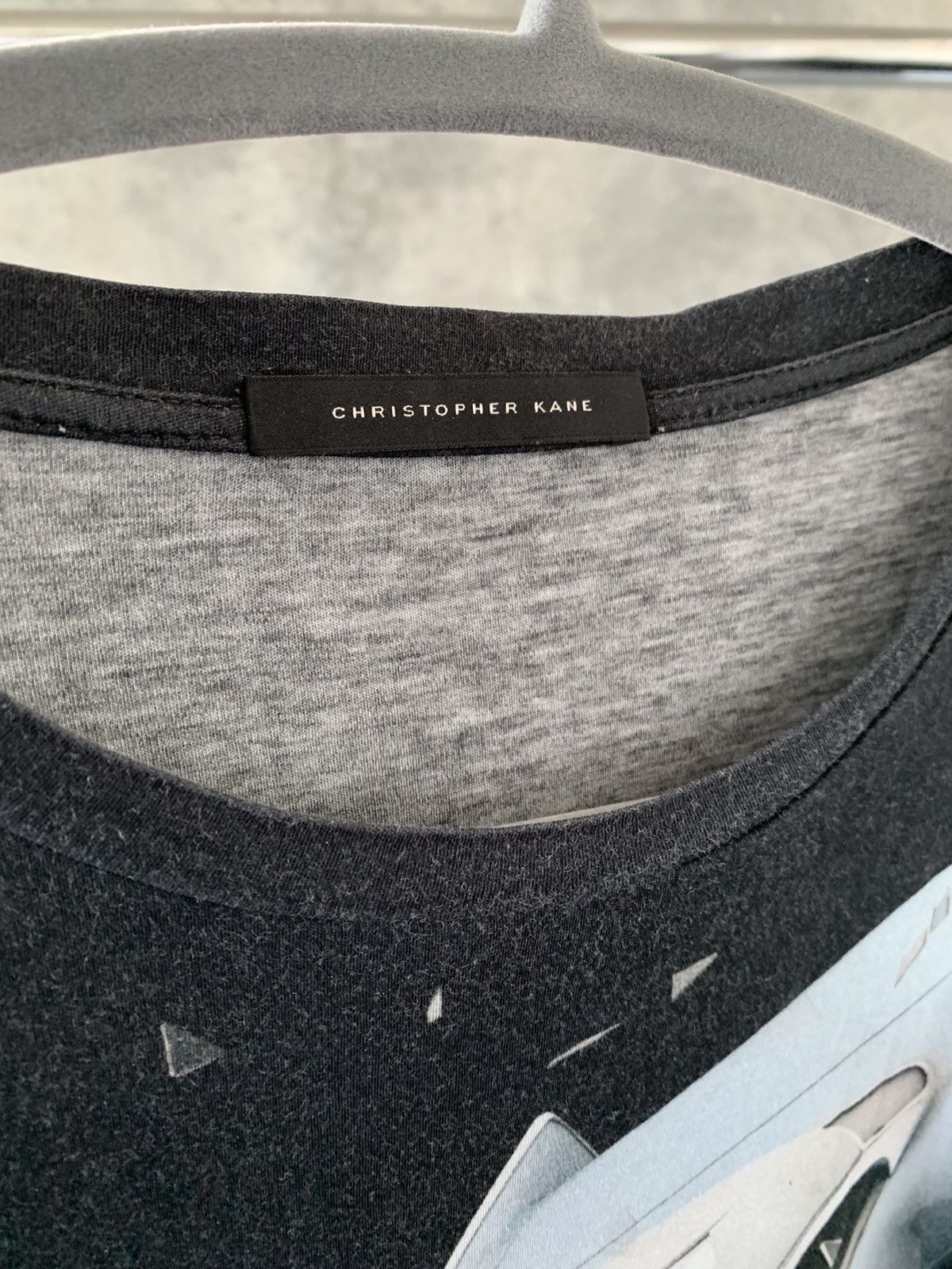 Christopher Kane Christoper Kane Car Crash Tee Black and Silver Size US M / EU 48-50 / 2 - 2 Thumbnail