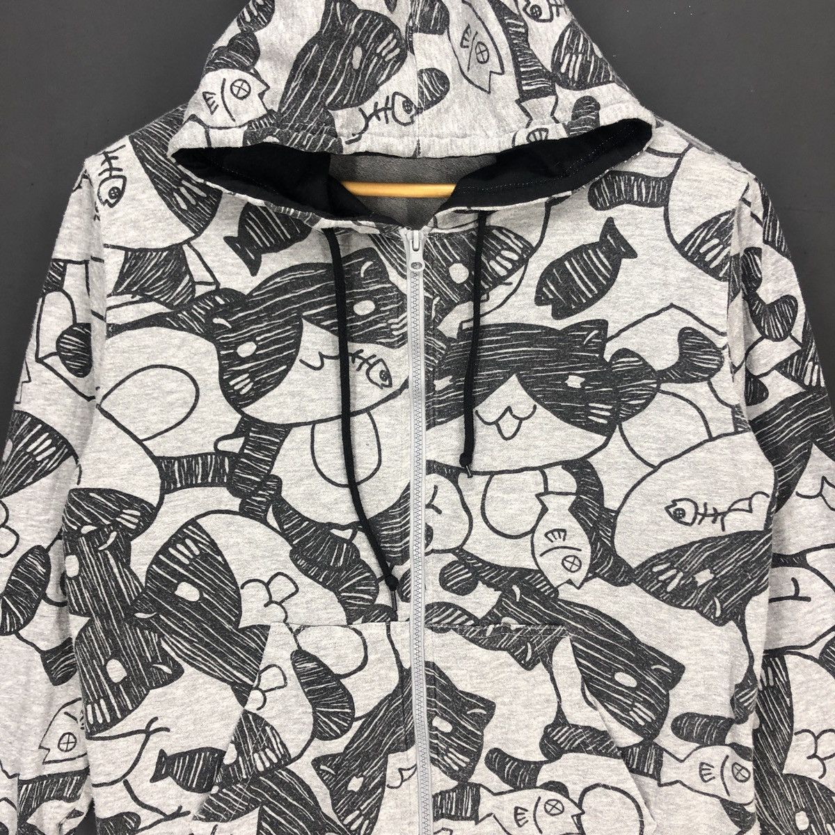 Japanese Brand NECOBUCHI SAN Zipper Hoodie #1165-41 Size US S / EU 44-46 / 1 - 2 Thumbnail
