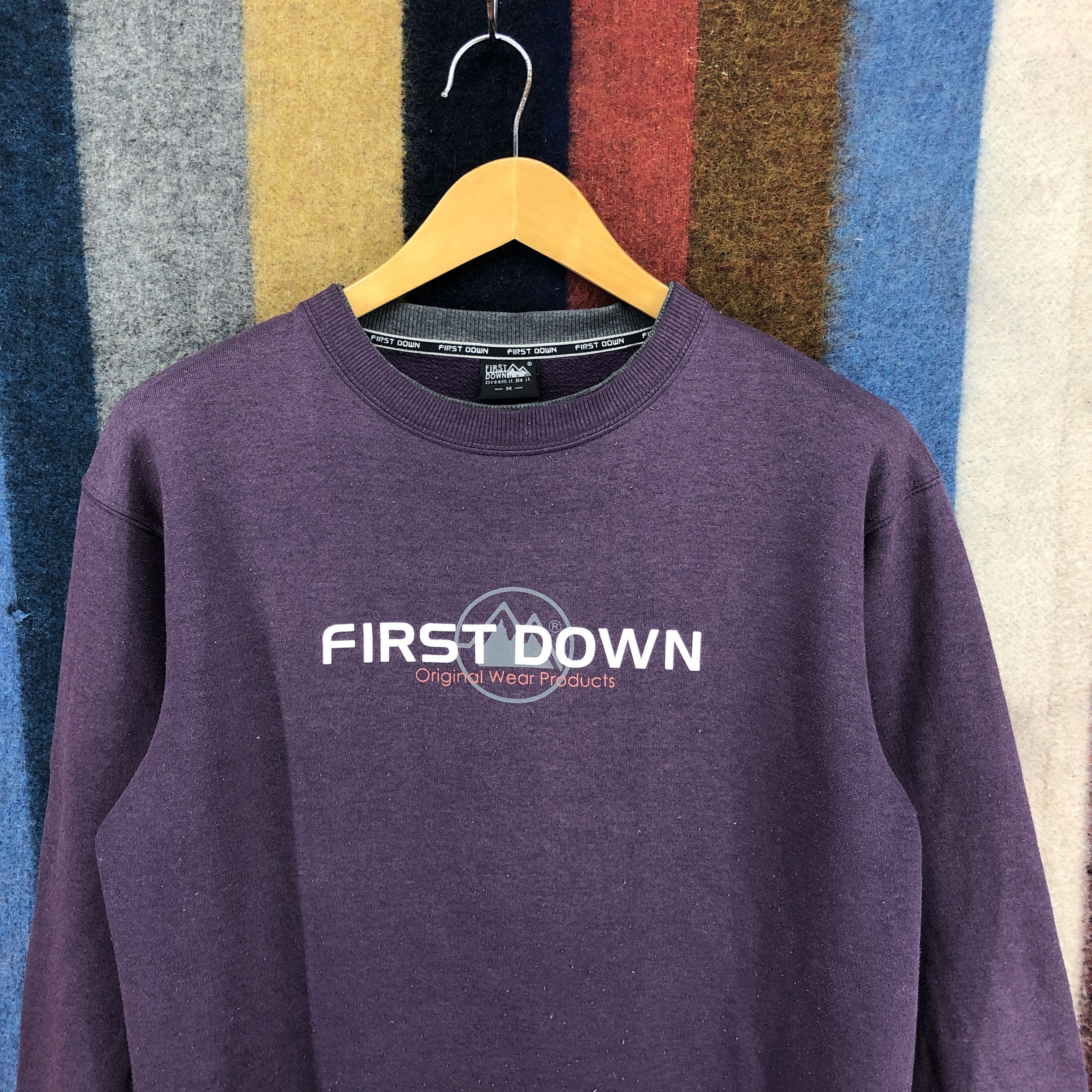 Other FIRST DOWN Crew Neck Sweatshirt #0243/K Size US M / EU 48-50 / 2 - 2 Thumbnail