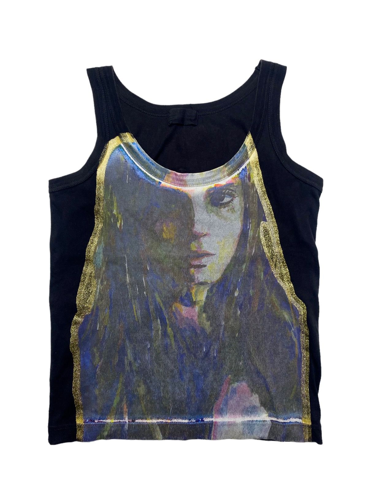 Pre-owned Hysteric Glamour 2000s Rna Inc - Printed Face It Girl Tank Top In Black