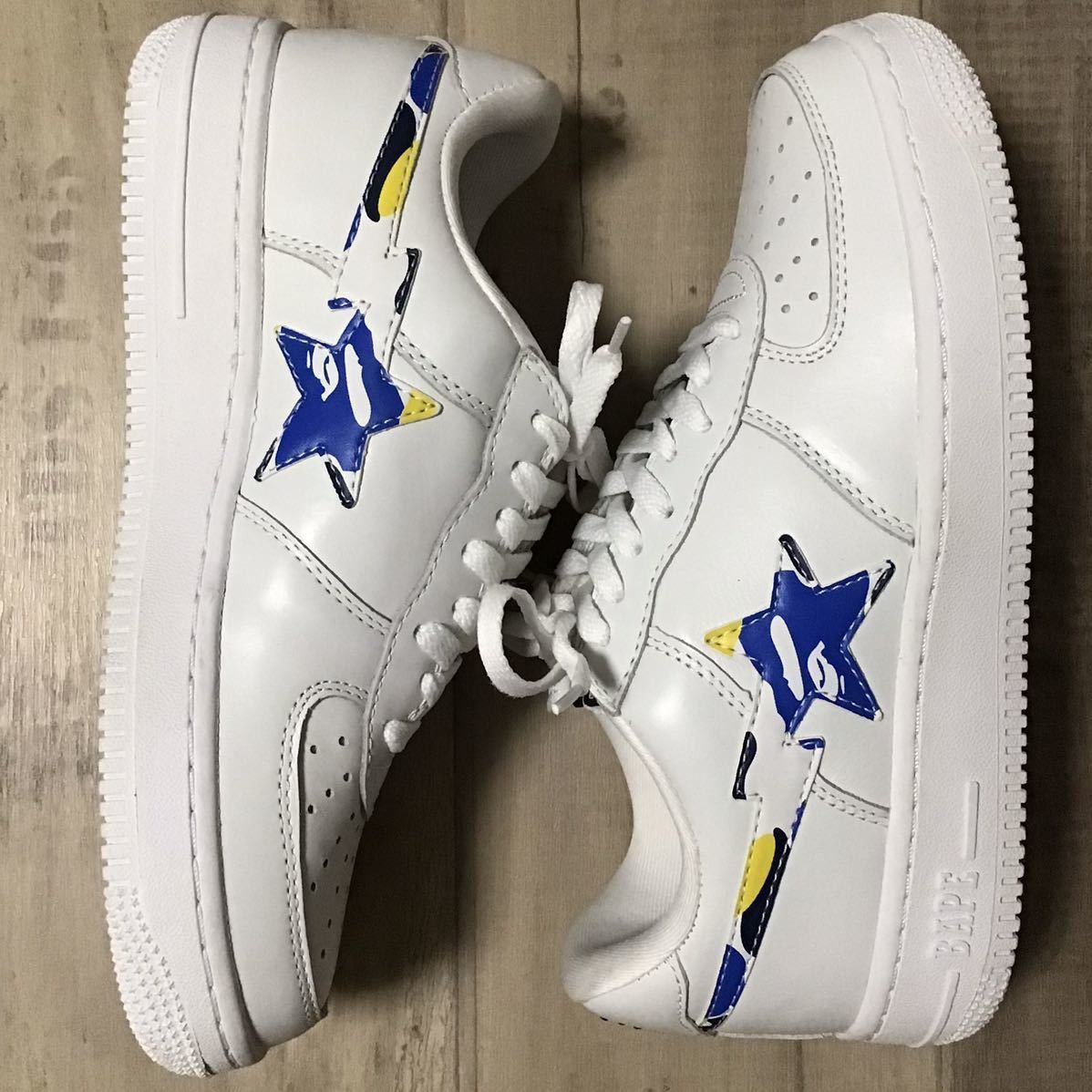 Bape × Nigo 2012 Shanghai color camo leather BAPE STA sneakers NIGO star Size US 8.5 / EU 41-42 - 3 Thumbnail