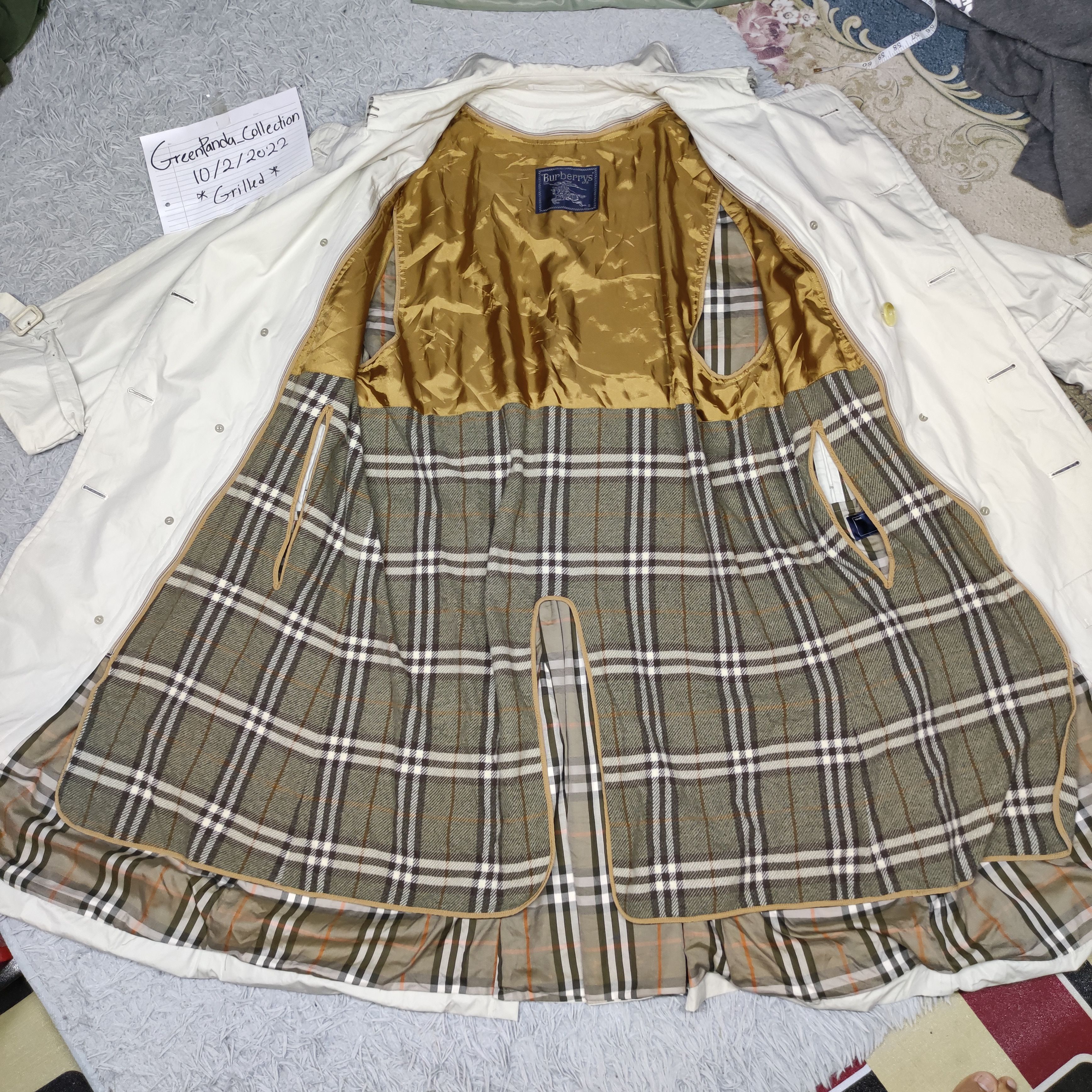 Burberry Vintage Burberry Nova Check Double Breasted Trench Coat Size US XL / EU 56 / 4 - 13 Thumbnail