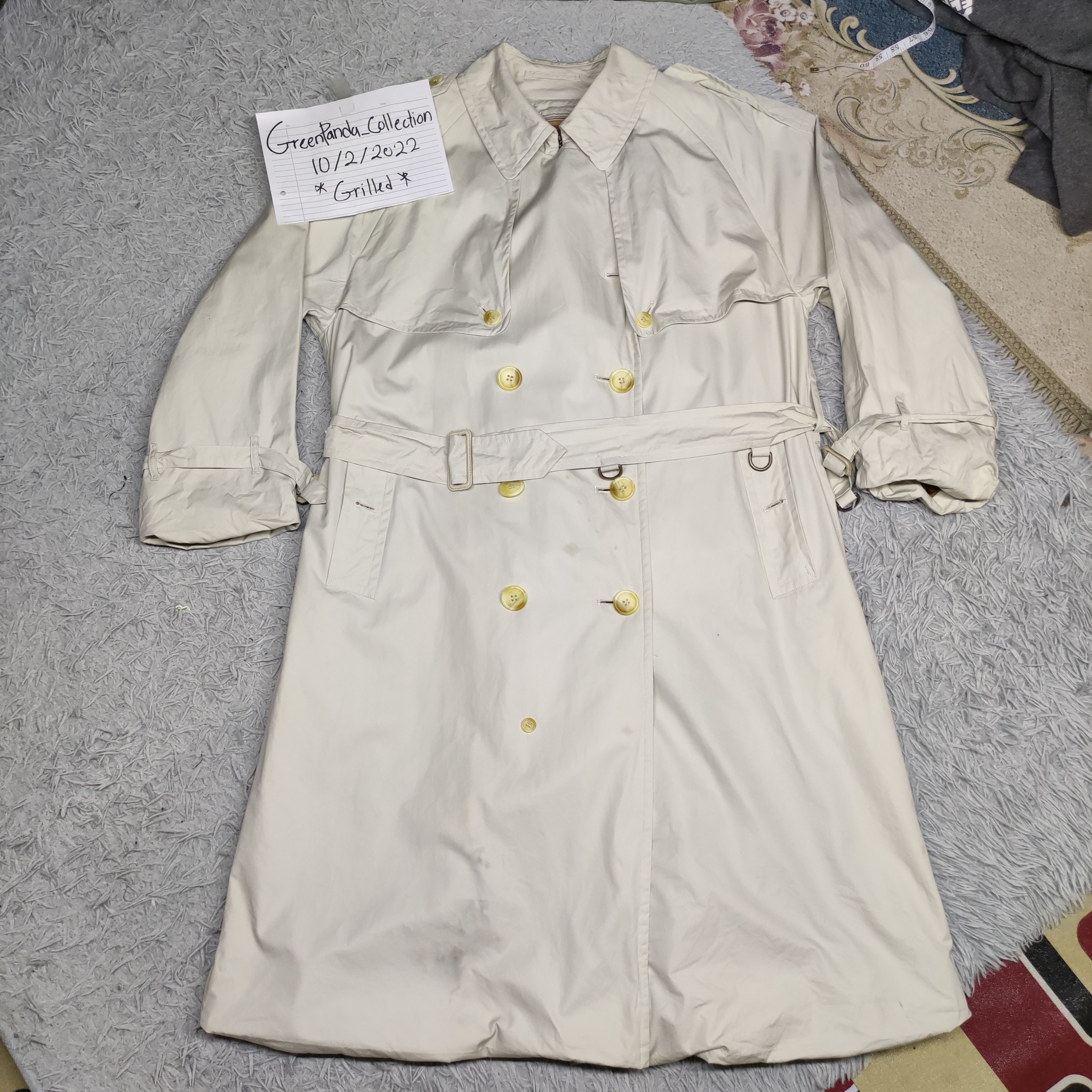 Burberry Vintage Burberry Nova Check Double Breasted Trench Coat Size US XL / EU 56 / 4 - 2 Thumbnail