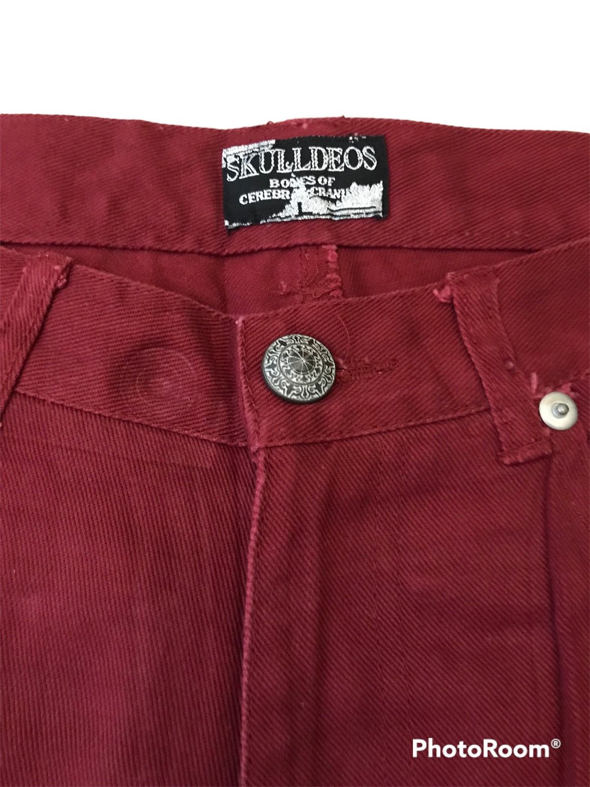 Japanese Brand skull punk jeans distresss bootcut Size US 31 - 4 Thumbnail