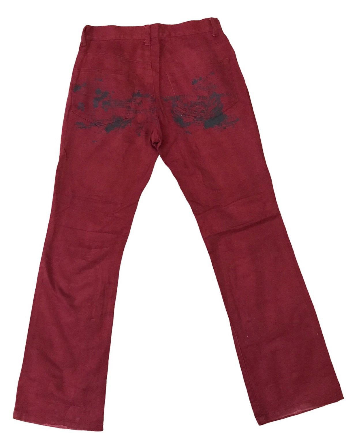Japanese Brand skull punk jeans distresss bootcut Size US 31 - 6 Thumbnail