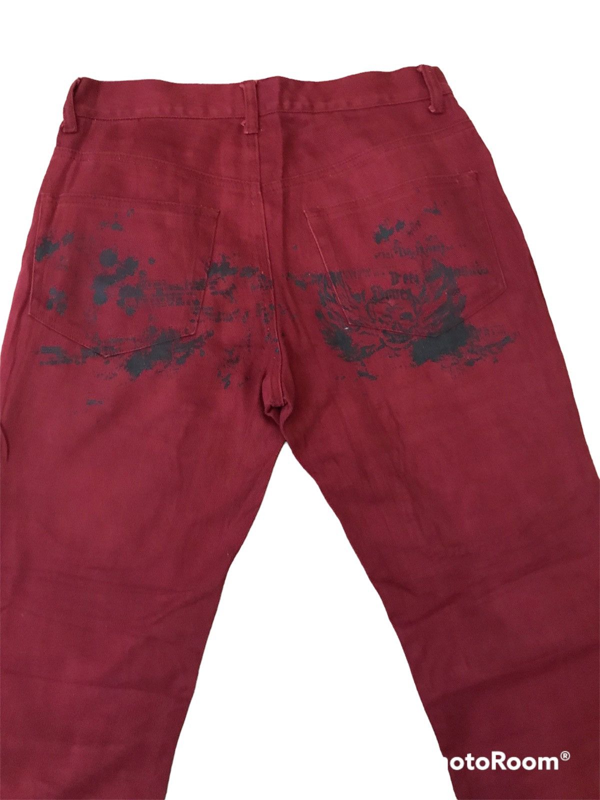 Japanese Brand skull punk jeans distresss bootcut Size US 31 - 5 Thumbnail
