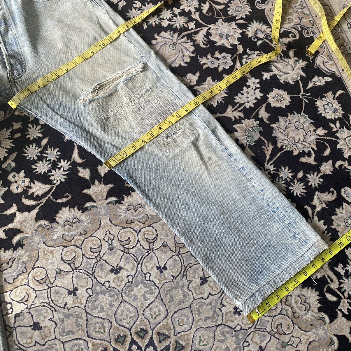 Vintage 80s Levis 501 Redline Jeans Distressed 