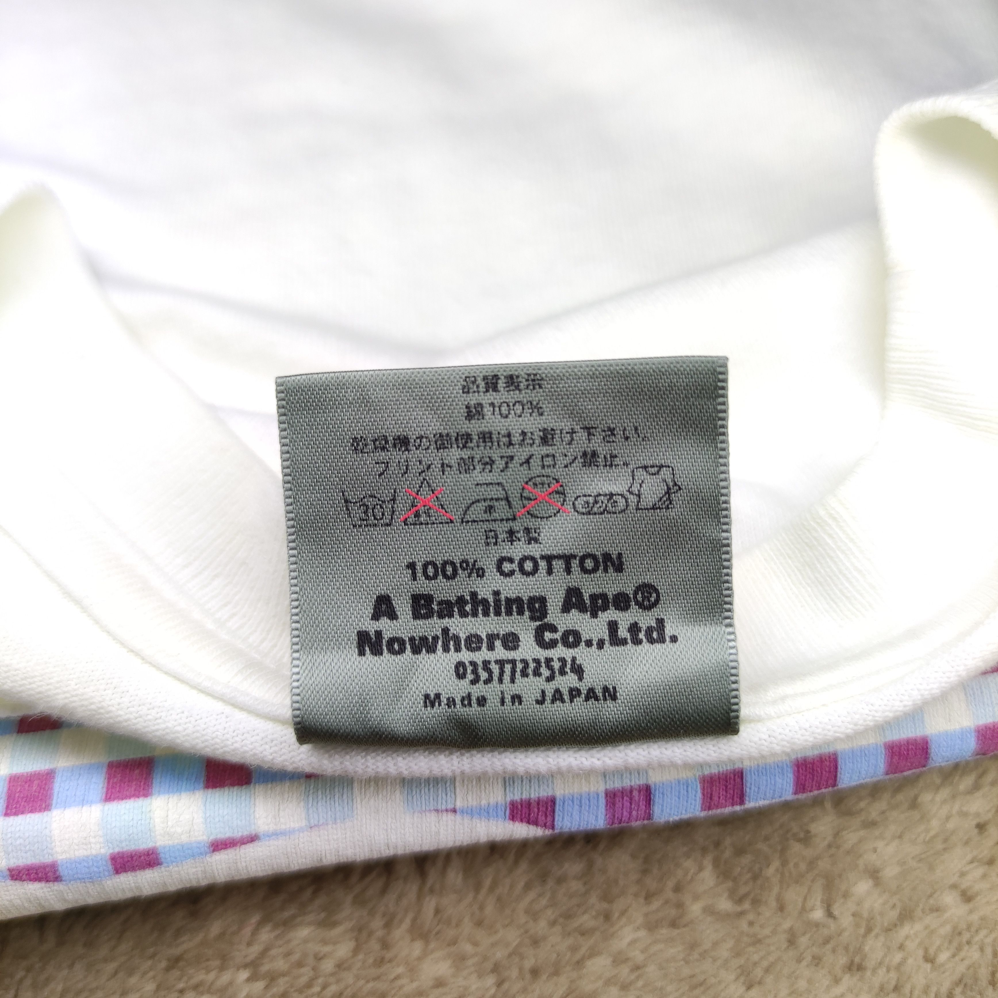 Bape Bape Plaid By Bathing Ape Tee Size US M / EU 48-50 / 2 - 13 Thumbnail