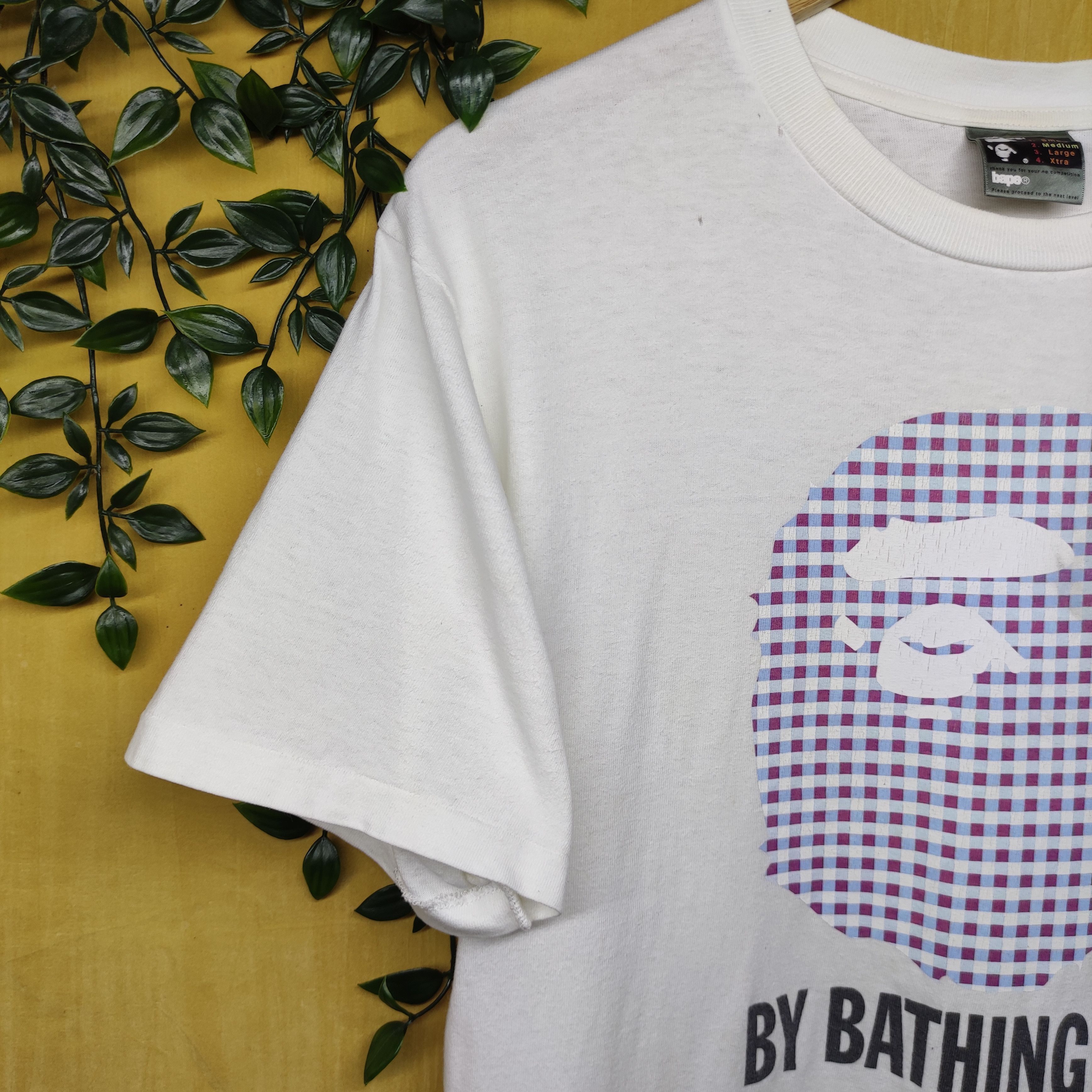 Bape Bape Plaid By Bathing Ape Tee Size US M / EU 48-50 / 2 - 4 Thumbnail