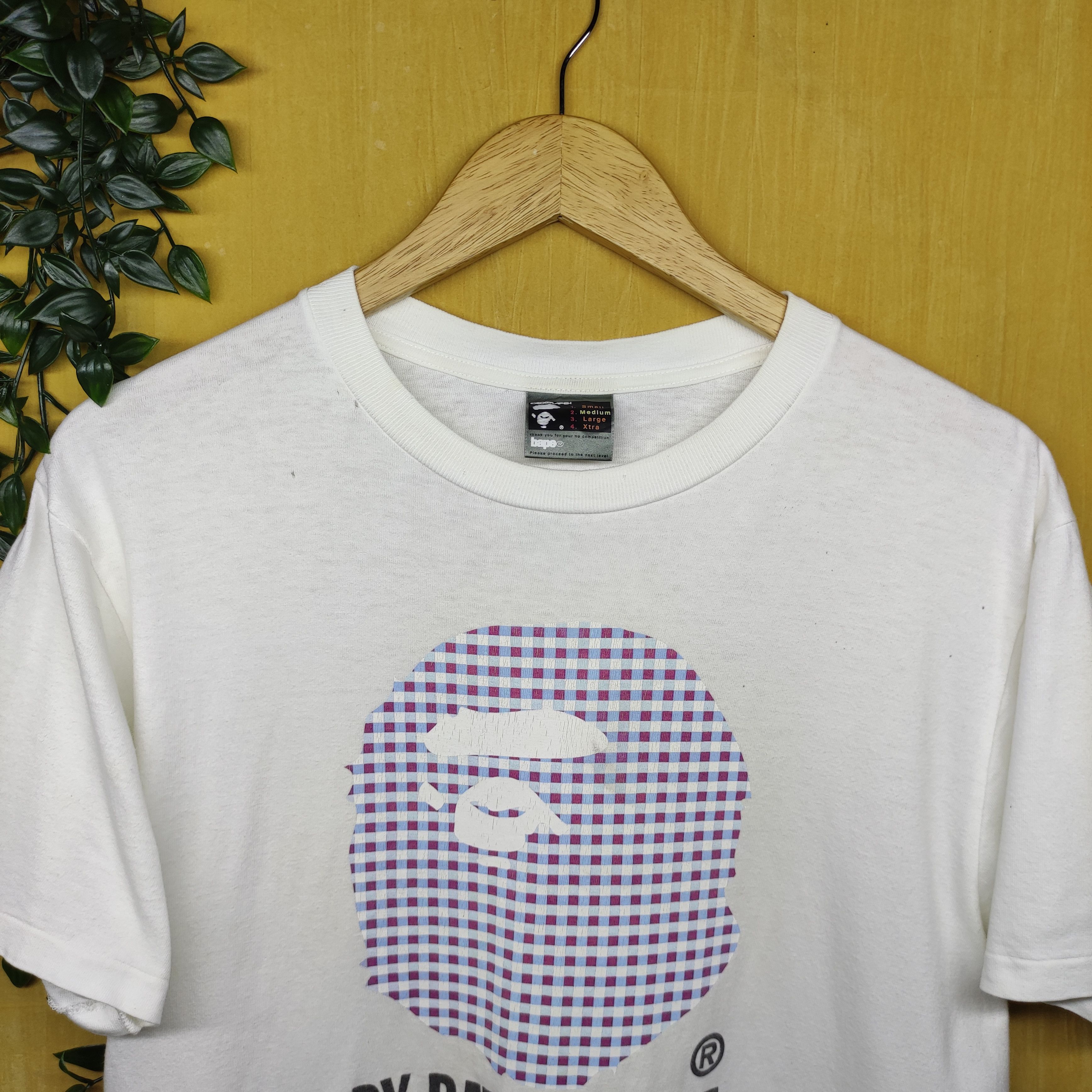 Bape Bape Plaid By Bathing Ape Tee Size US M / EU 48-50 / 2 - 7 Thumbnail