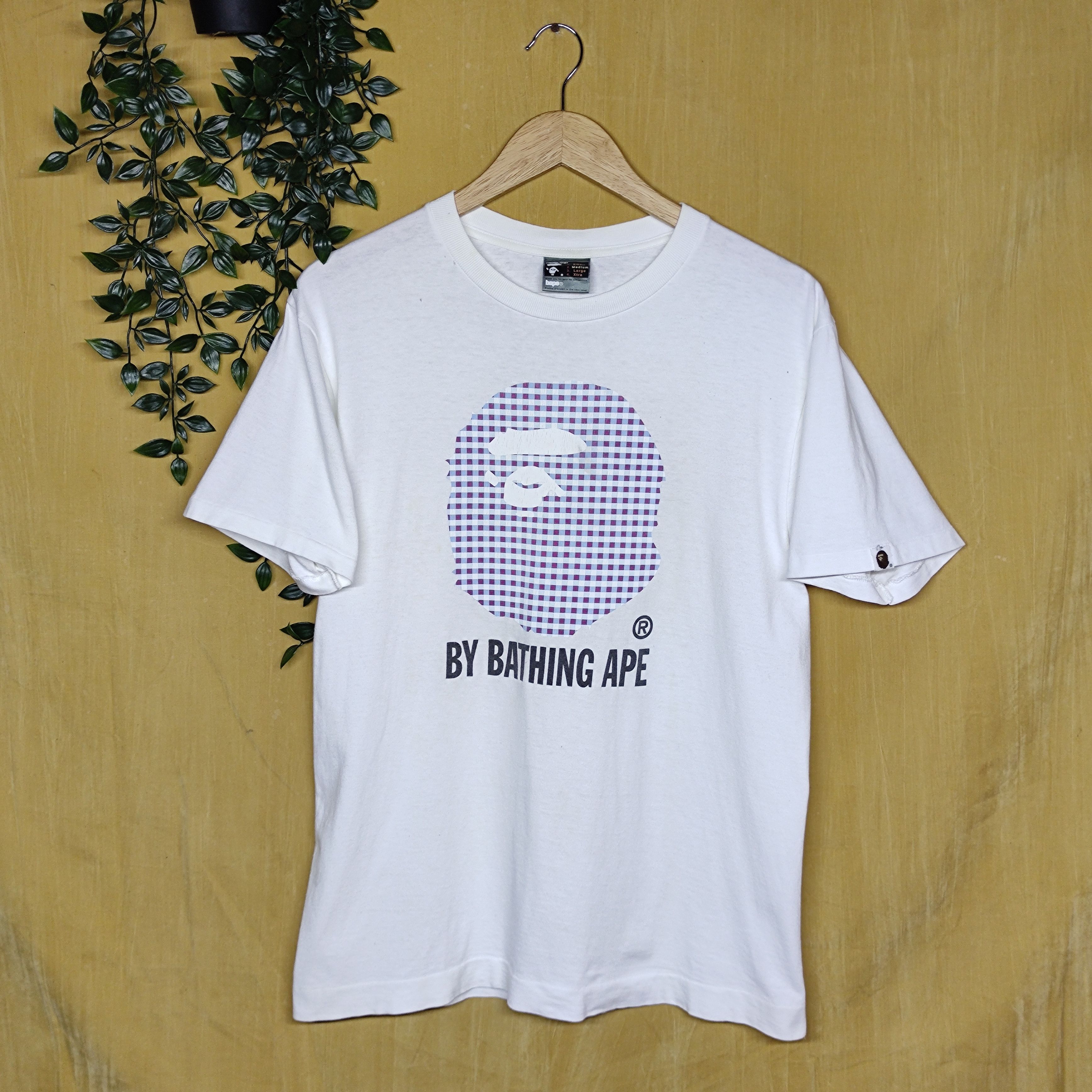 Bape Bape Plaid By Bathing Ape Tee Size US M / EU 48-50 / 2 - 1 Thumbnail
